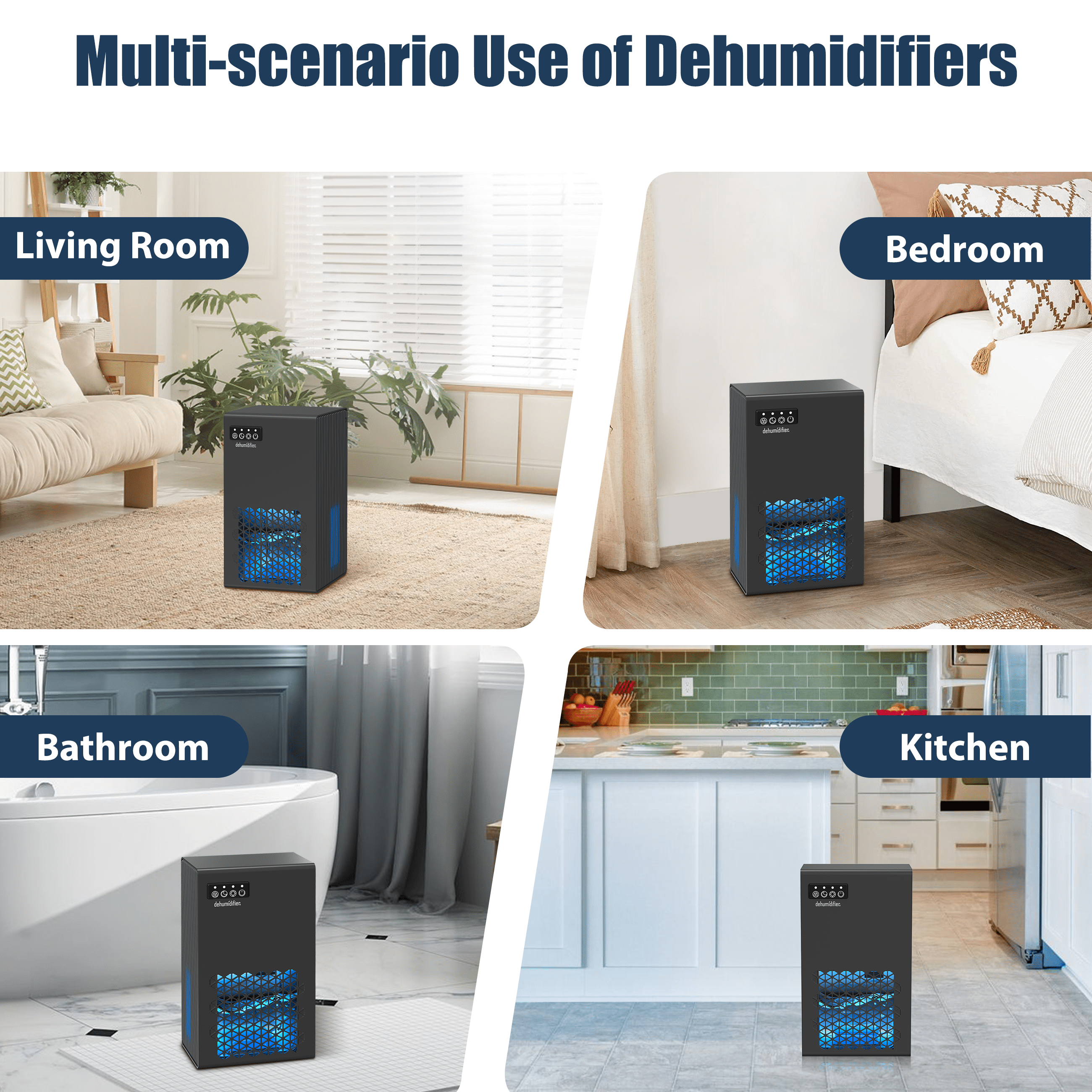 Cobectal Electric Dehumidifier for Home, Quiet Operation with Auto Shut-Off and 7-Color LED Light (Black, 95 oz) c2jxo