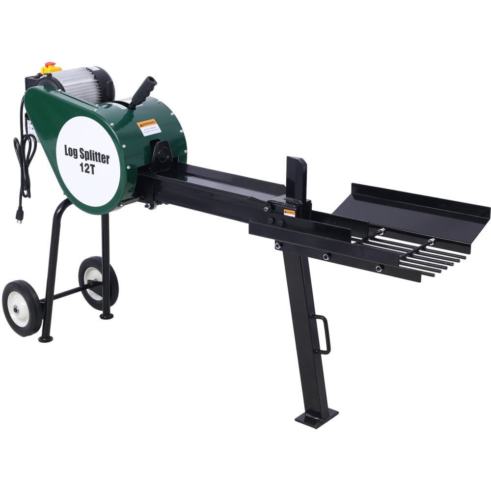Hmluxury Electric Log Splitter, 7 Ton Horizontal Wood Splitter with 2HP Motor (Double Flywheel, 16A) ul5y1