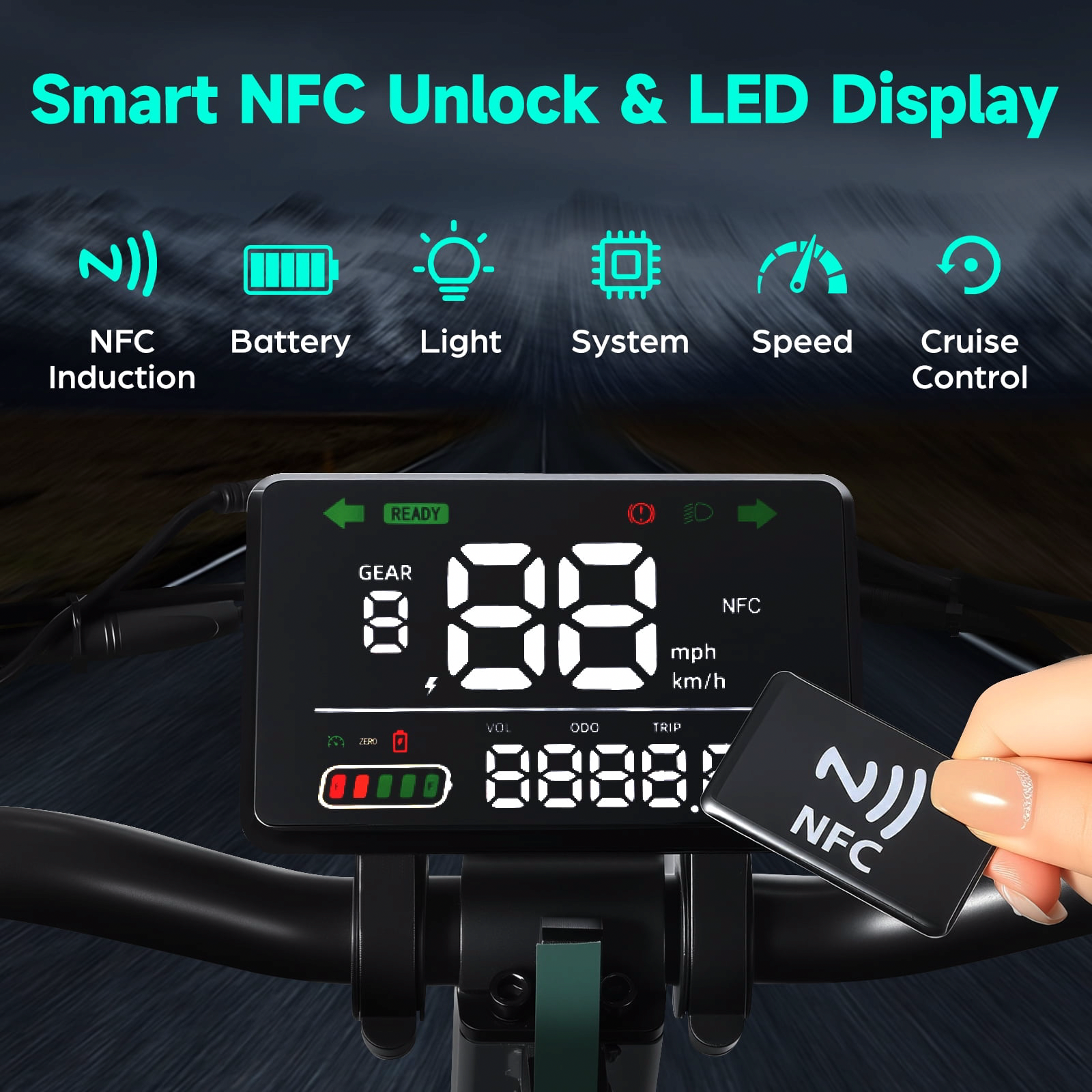 GOKEEP Electric Scooter for Adults, 1500W Motor, 43-Mile Range, 11-inch Off-Road Tires, Foldable Commuter Scooter (Green) 2zmnl