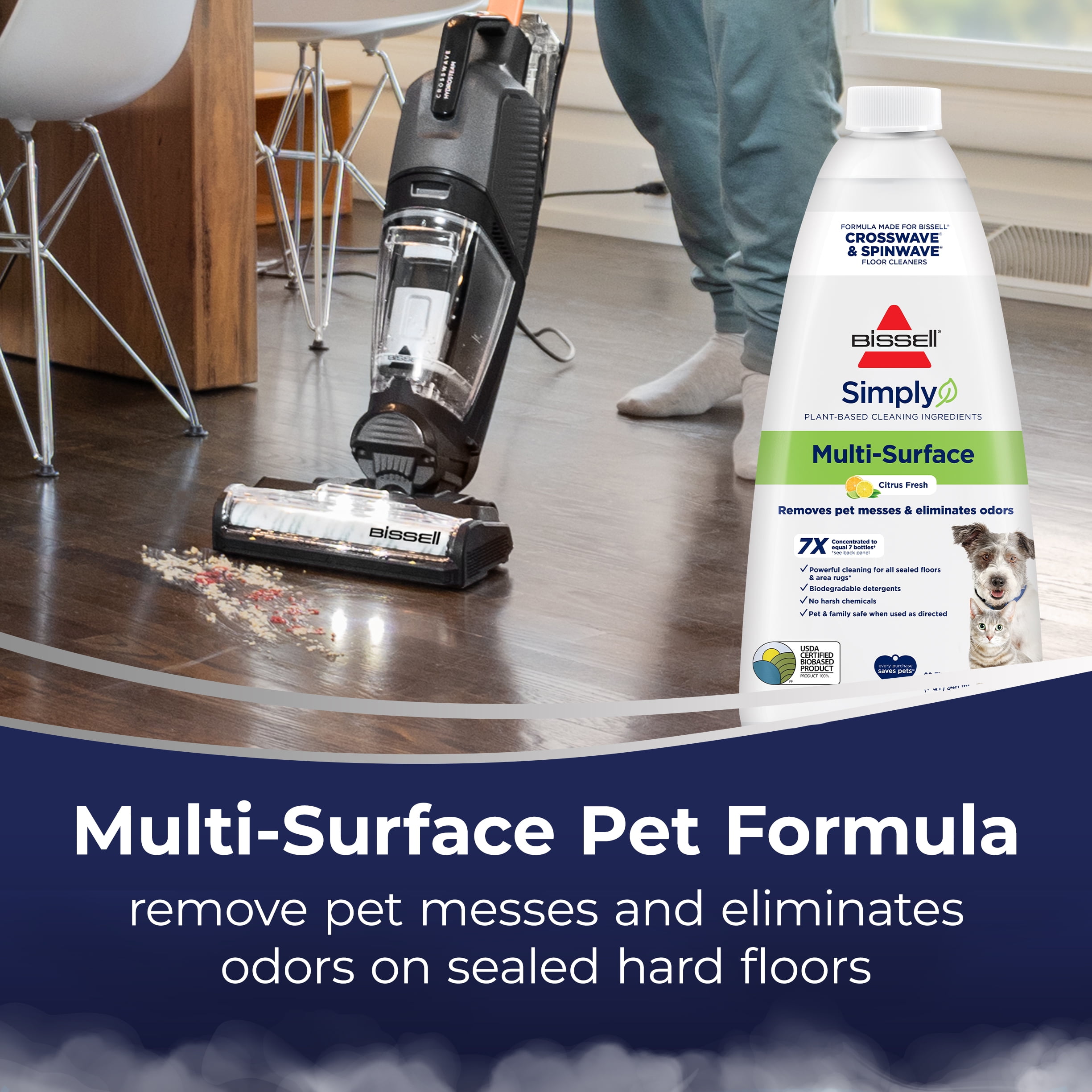 BISSELL CrossWave HydroSteam Multi-Surface Wet Dry Vacuum and Steam Mop (3513, Corded) 1r9z1