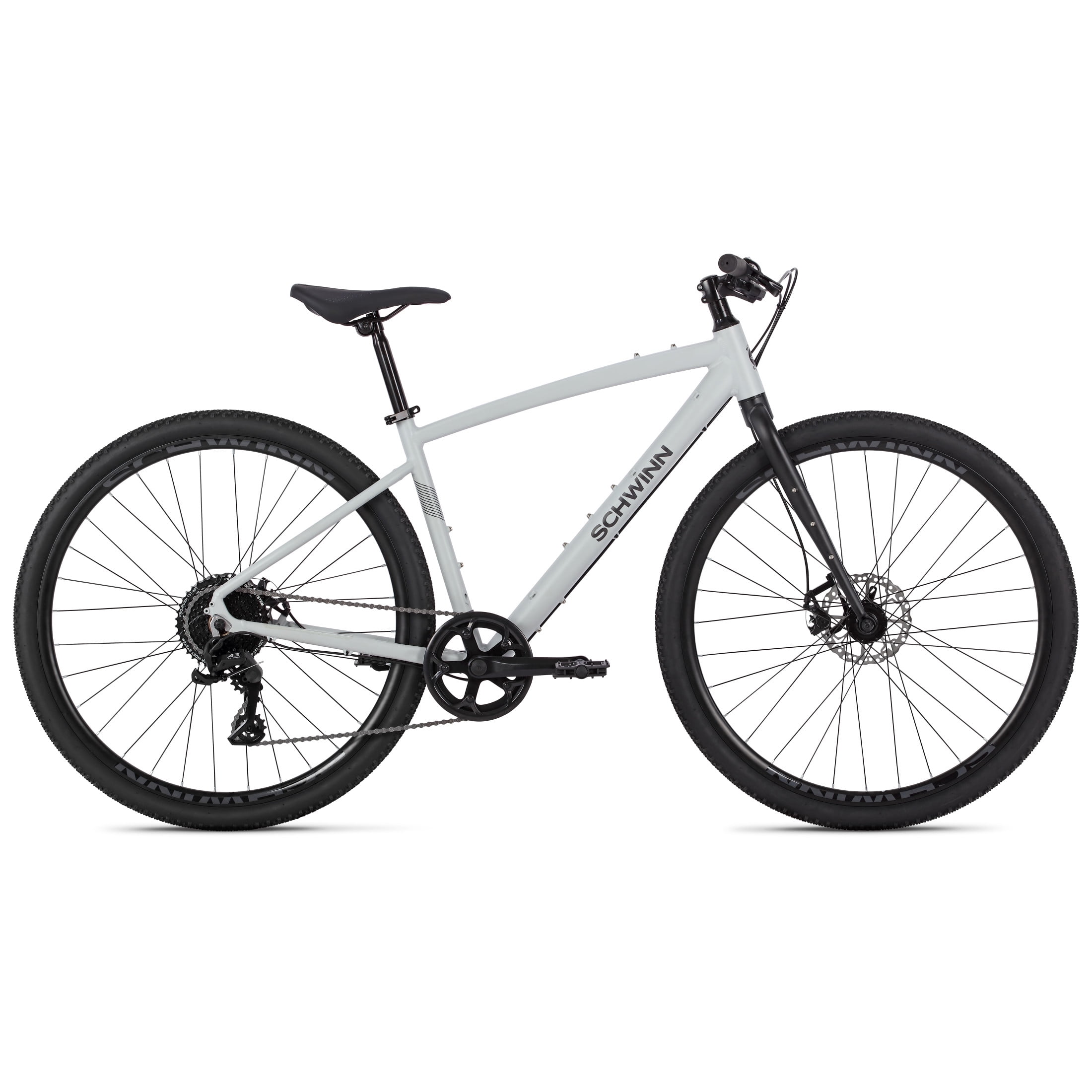 Schwinn Horicon Sport Gravel Bike, Lightweight Aluminum Frame, Mechanical Disc Brakes (Gray, 700c) ac6s4