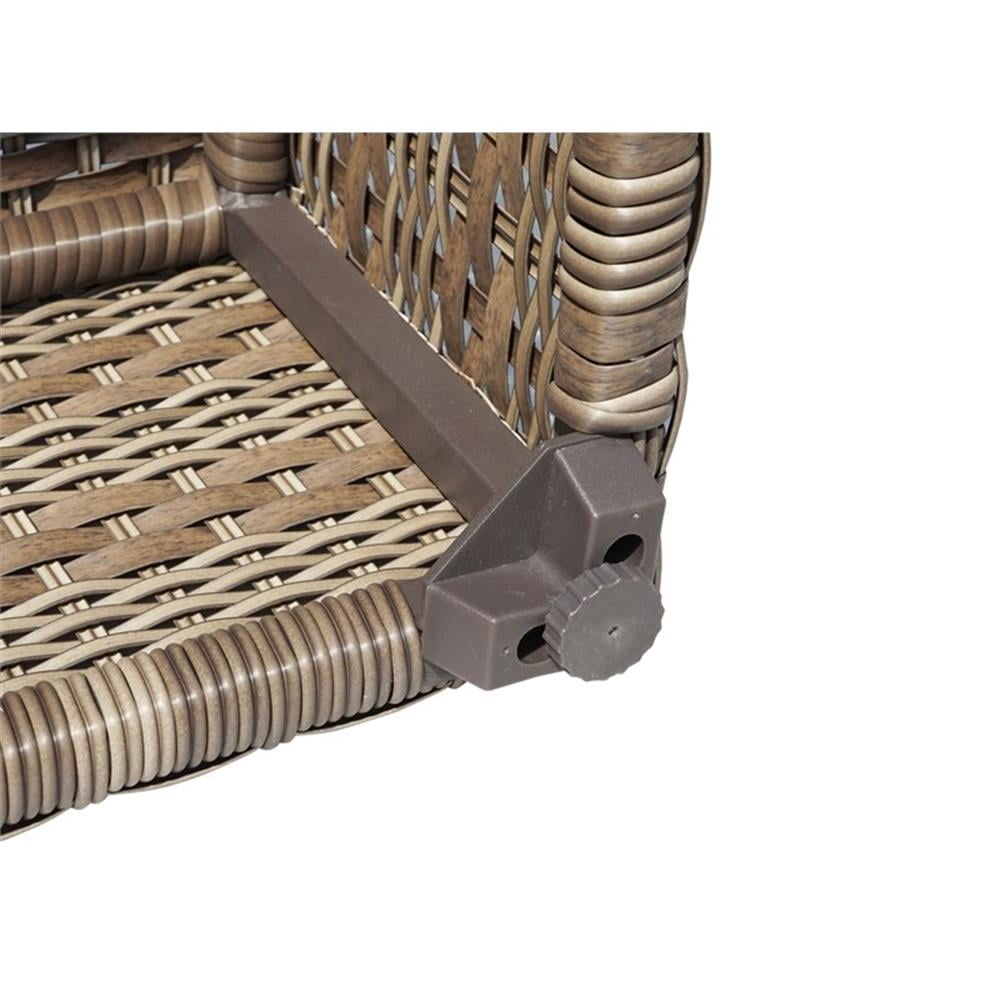 Bowery Hill Contemporary 7-Piece Wicker Sectional Set (Driftwood Gray, 7-Piece) ybcp9