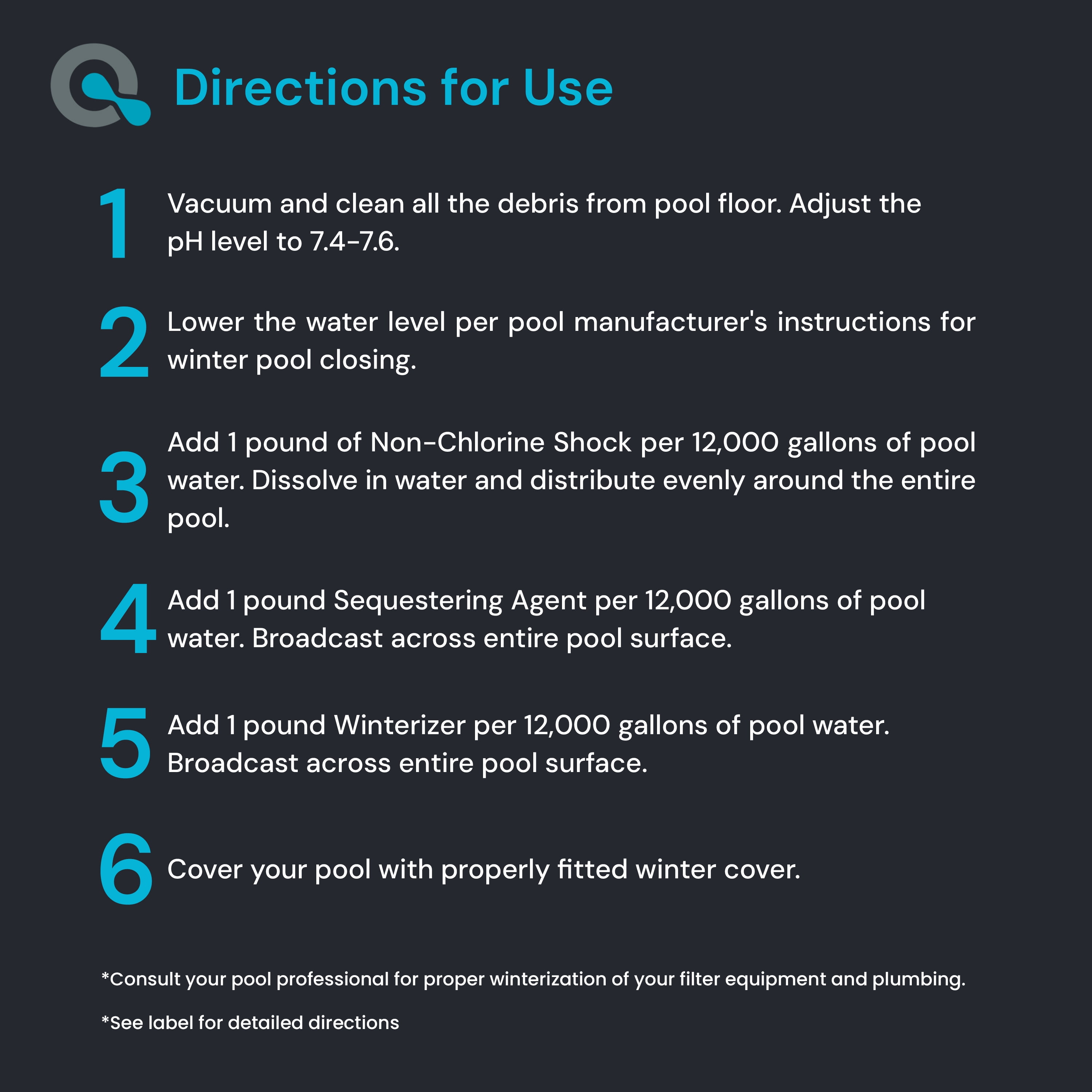 AquaDoc Pool Winter Closing Kit, 3-Part Winterizing Chemical Set for Above Ground & Inground Pools (Up to 12,000 Gallons) 6qivh