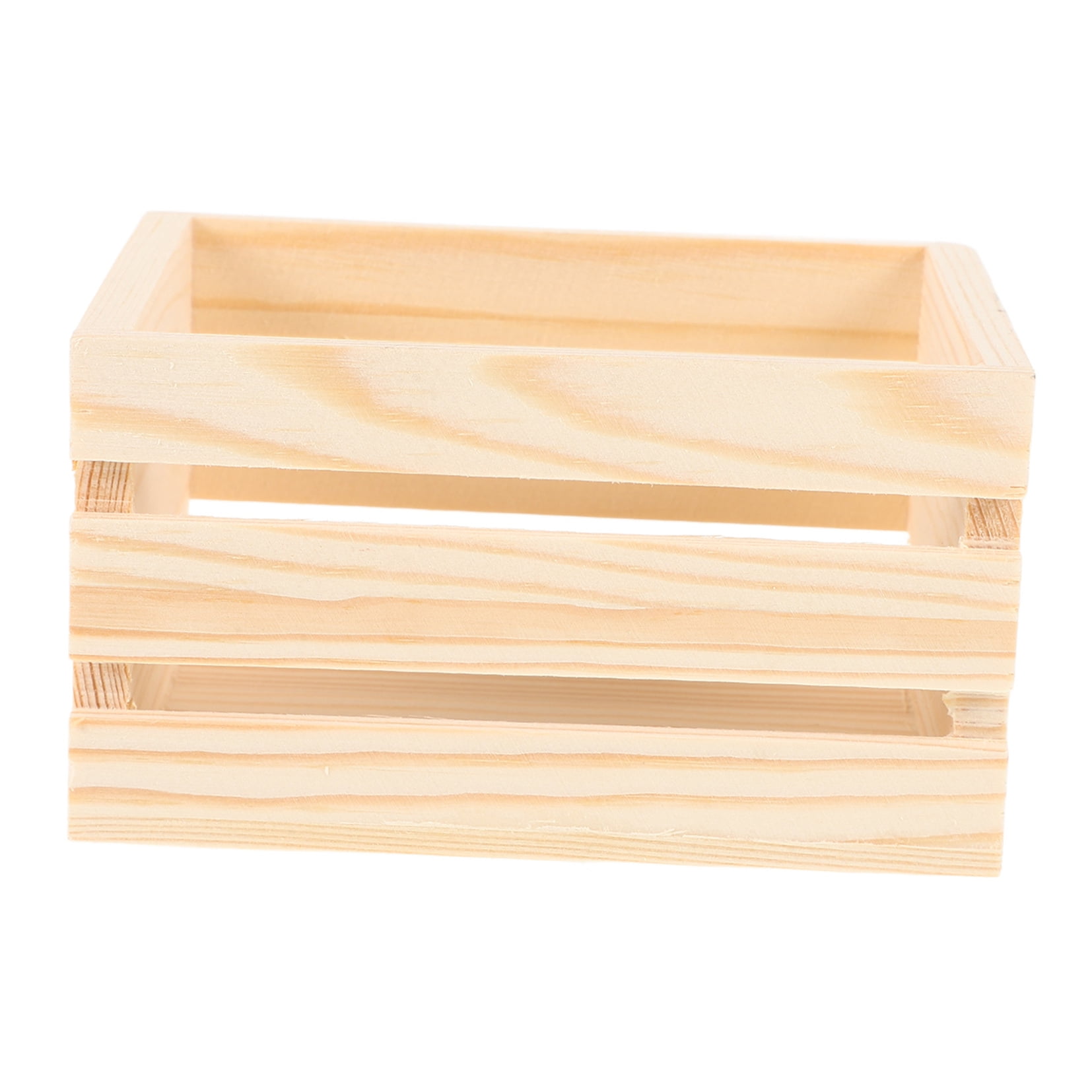 Generic Miniature Wooden Crate Dollhouse Accessory (Beige, 2 in) no4y8