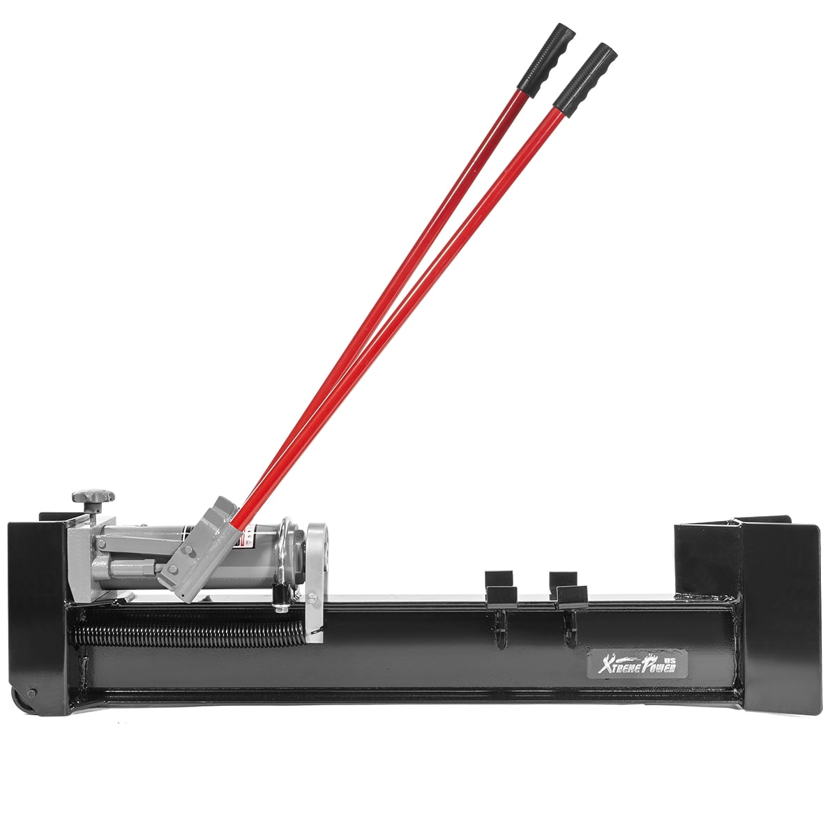 XtremepowerUS Hydraulic Log Splitter, 12 Ton Manual Wood Splitting Tool with Steel Beam and Wheels (1 Pack) p0an7
