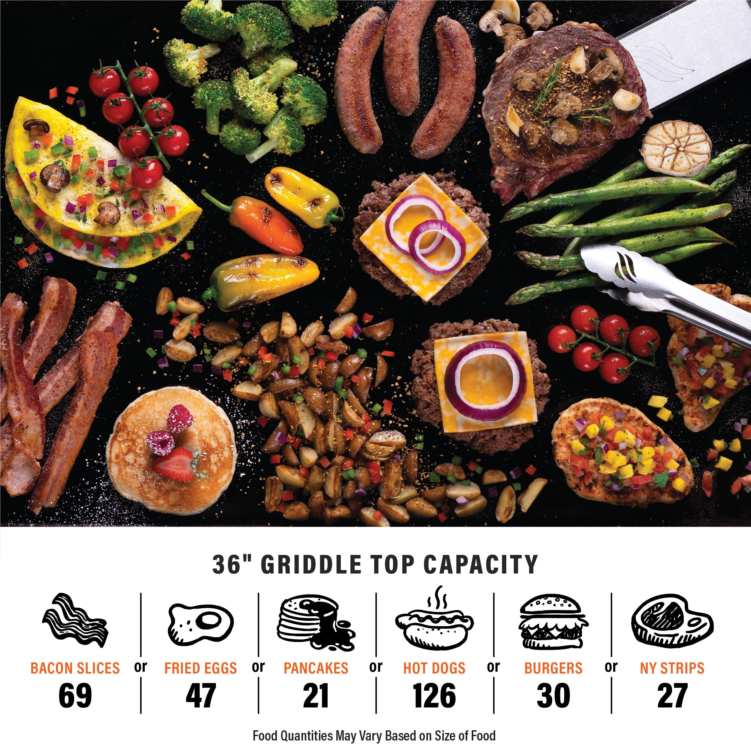 Blackstone Pro Series 36-inch 4-Burner Propane Omnivore Drop-in Outdoor Griddle with Hood (Silver, 768 sq in) 5r8ii
