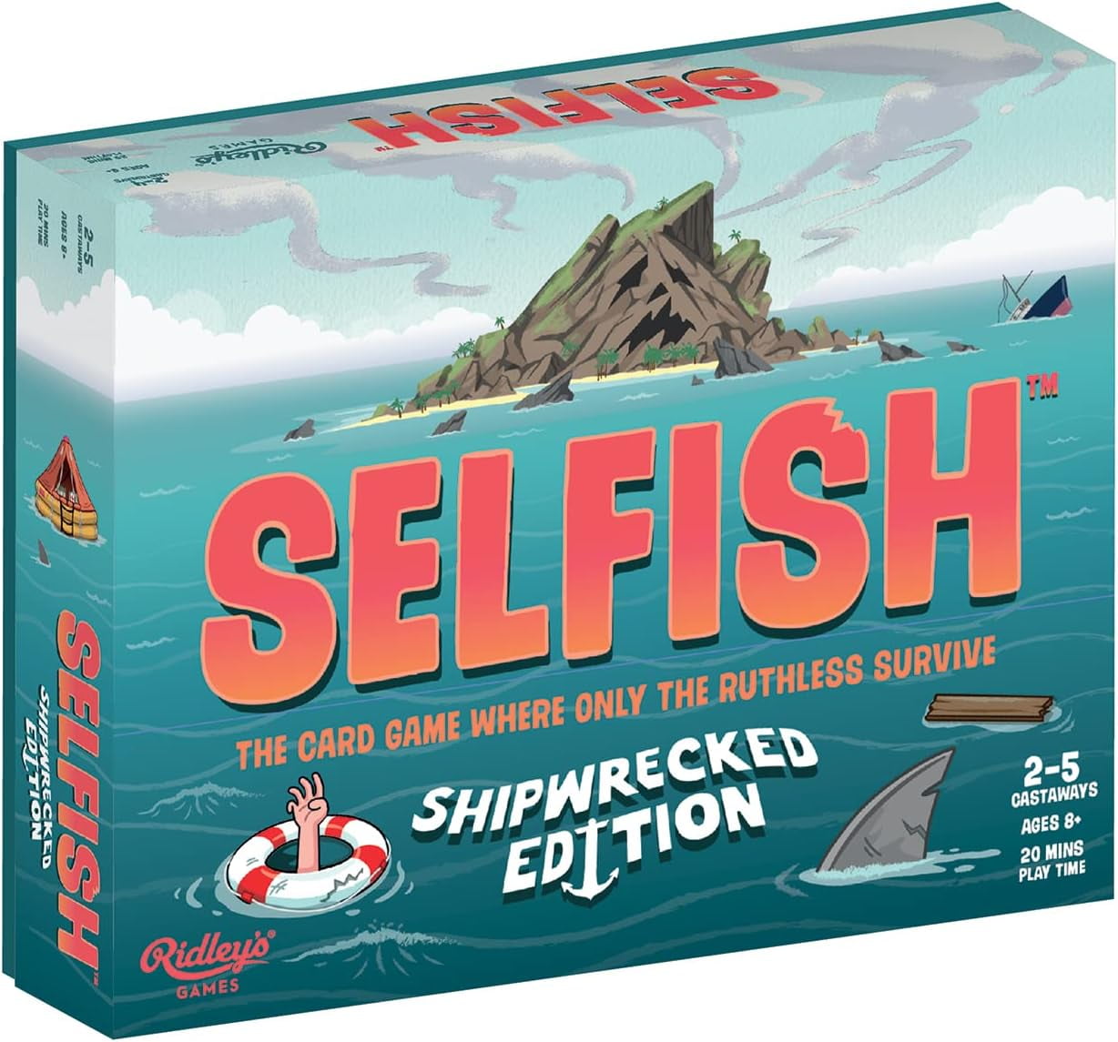 Ridley's Selfish: Shipwrecked Edition Card Game (Strategy Survival Game, 1 Pack) q8cs5