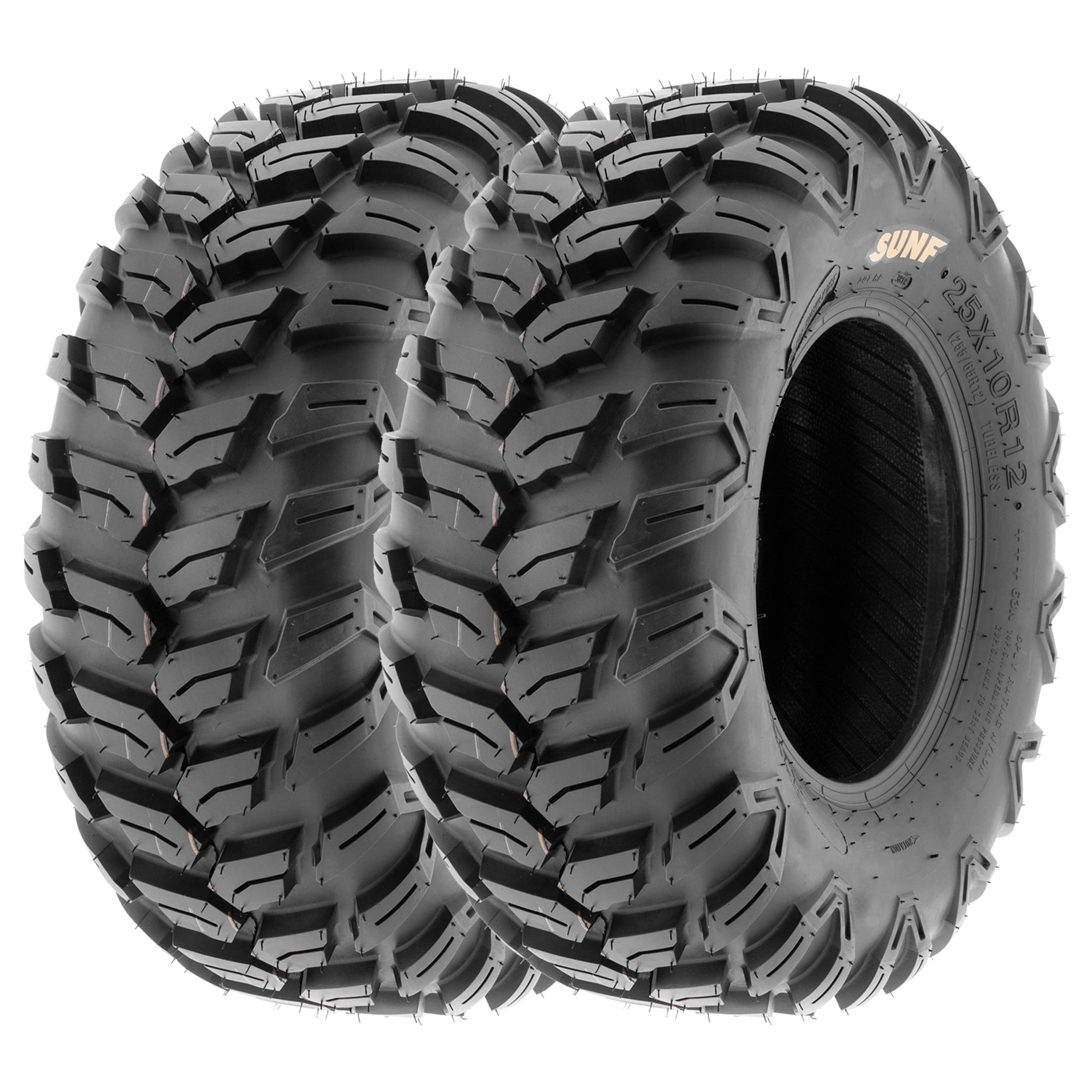 SUNF A043 All Terrain ATV UTV Tire 6-Ply Rated Off-Road Performance (27x11-12, Set of 2) oiczp