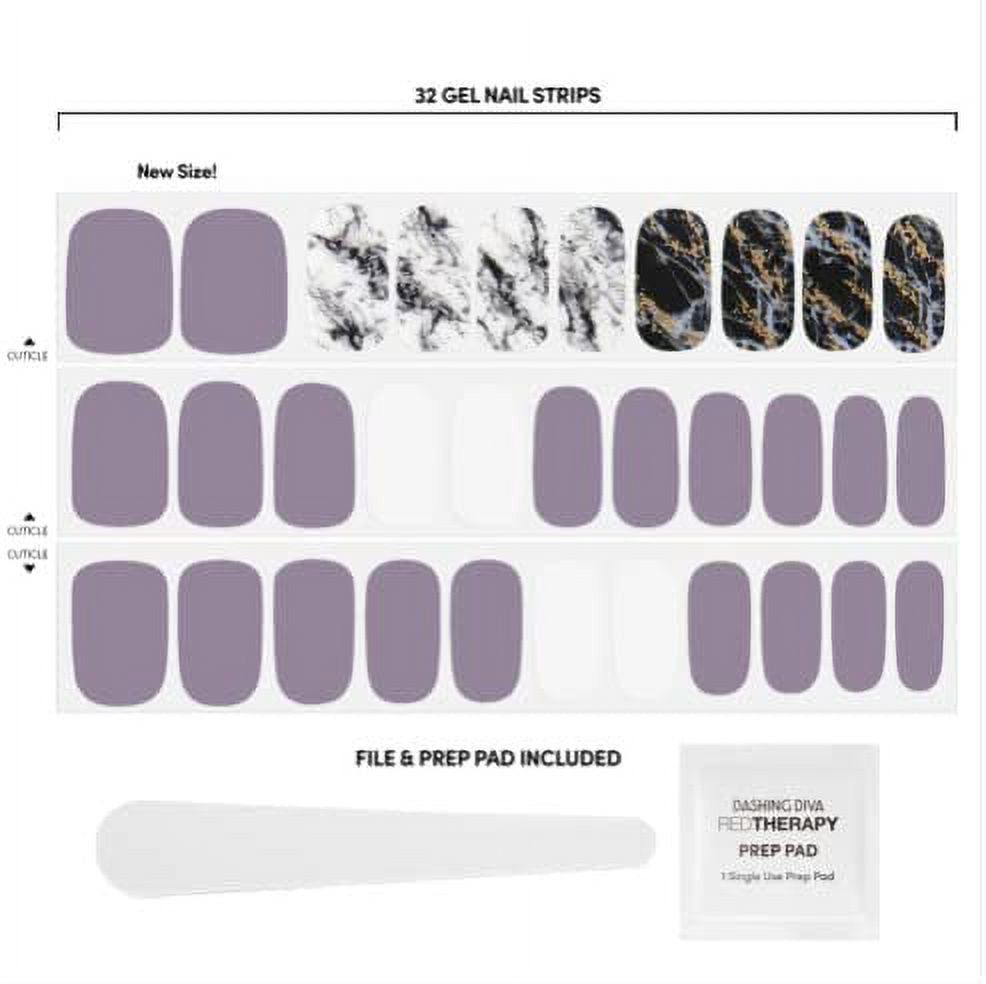 Dashing Diva Gloss Ultra Shine Gel Nail Strips Long-lasting Professional Finish (Natural Wonder, 32 Strips) a4ero