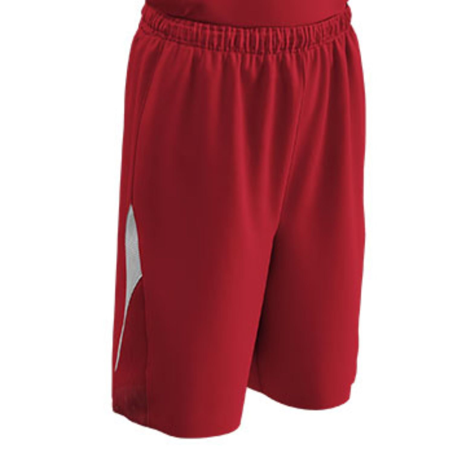 Champro Adult Pivot Basketball Shorts Moisture-Wicking Athletic Gear (Scarlet/White, 2XL) gqedv