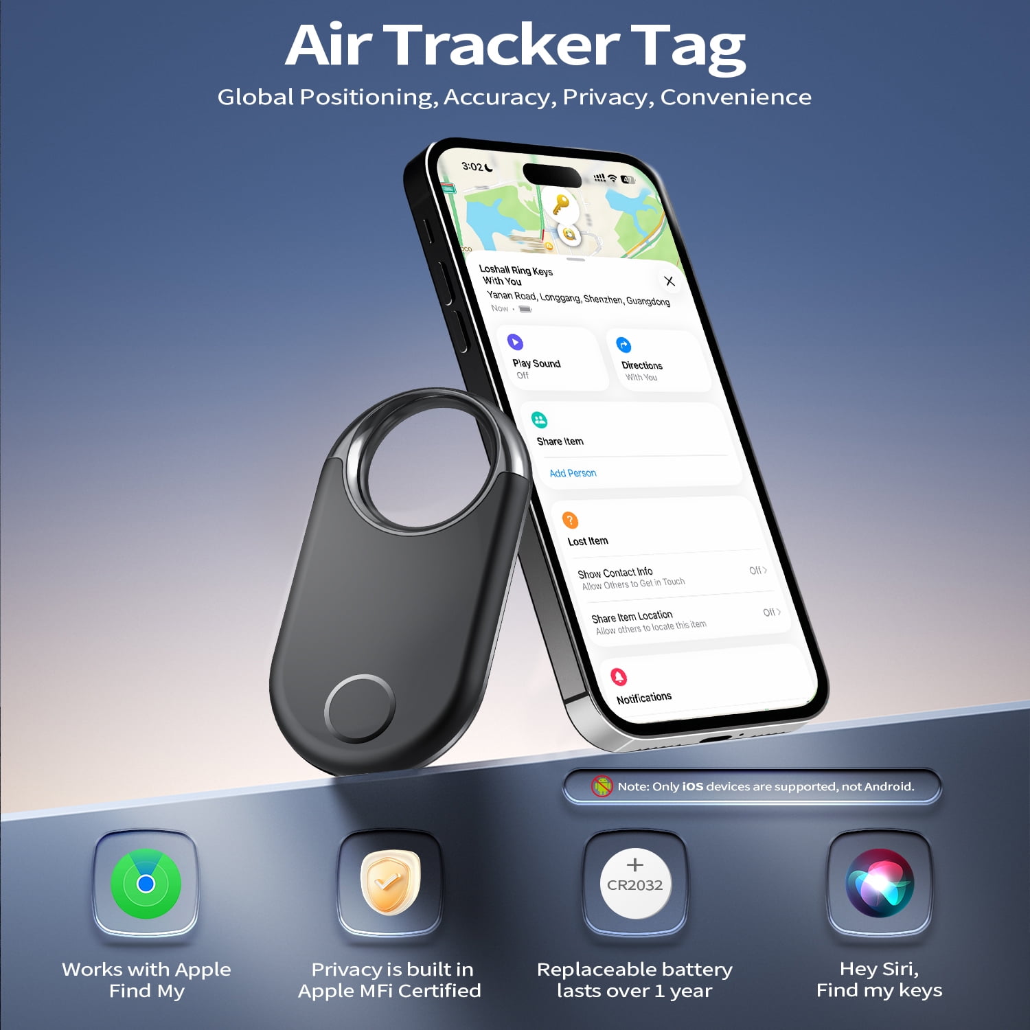 Aptkdoe Smart Item Finder for Apple Find My, Bluetooth Tracker for Luggage Keys and Wallet (4 Pack) rq66k