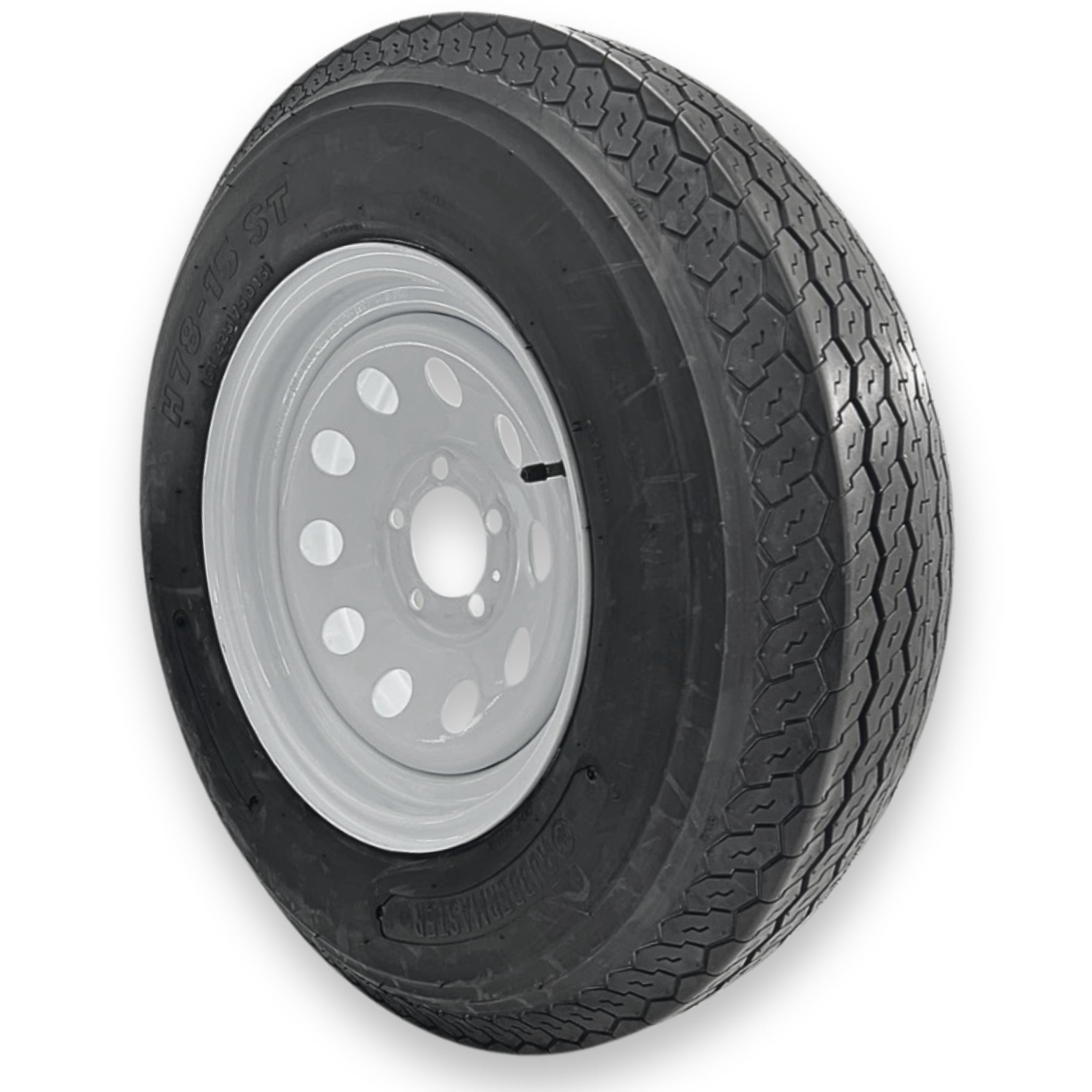 RubberMaster ST225/75D15 Trailer Tire and Wheel Assembly (8 Ply, 5 on 5 Bolt Pattern) 0qi4z