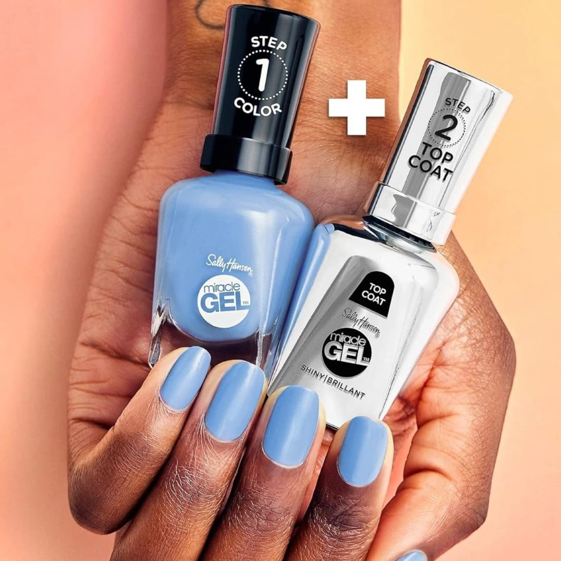 Sally Hansen Miracle Gel Nail Polish, Long-lasting High-shine Finish (Blue, 0.5 fl oz) 7fru1