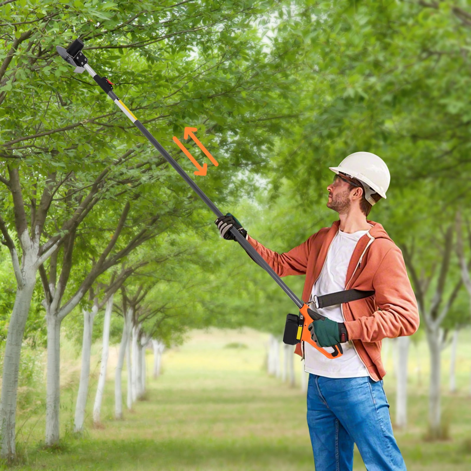 Generic Electric Pole Saw and Hedge Trimmer (Black, 5.74-9.19 ft) izgaa