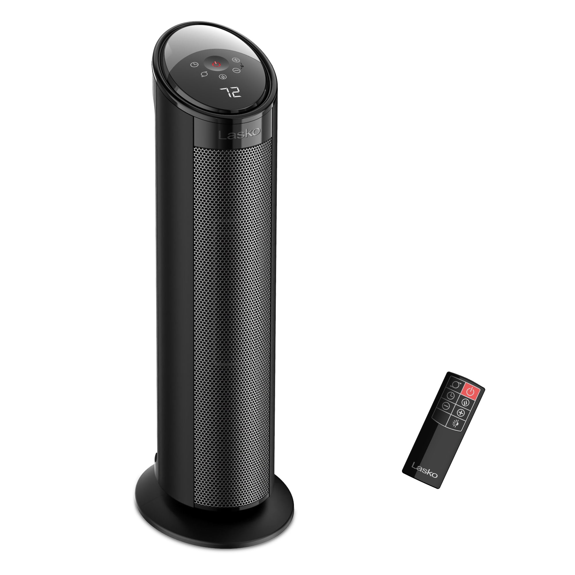 Lasko Oscillating Ceramic Tower Space Heater with Remote Control and Programmable Timer (Black, 22 in) mhvff
