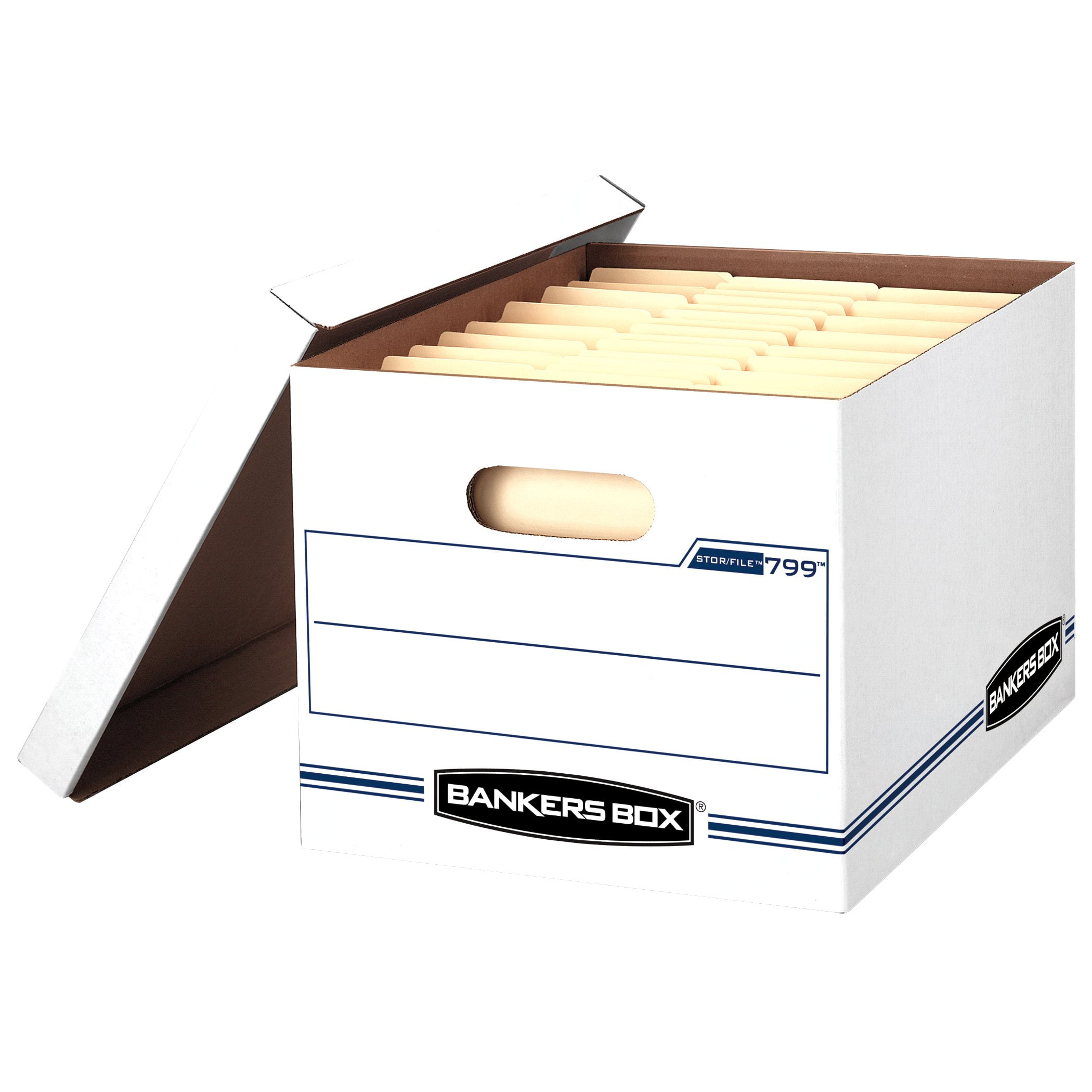 Bankers Box Basic Duty Letter/Legal File Storage Box with Lids (White, 10 Pack, 10 in x 12 in x 15 in) l3f60