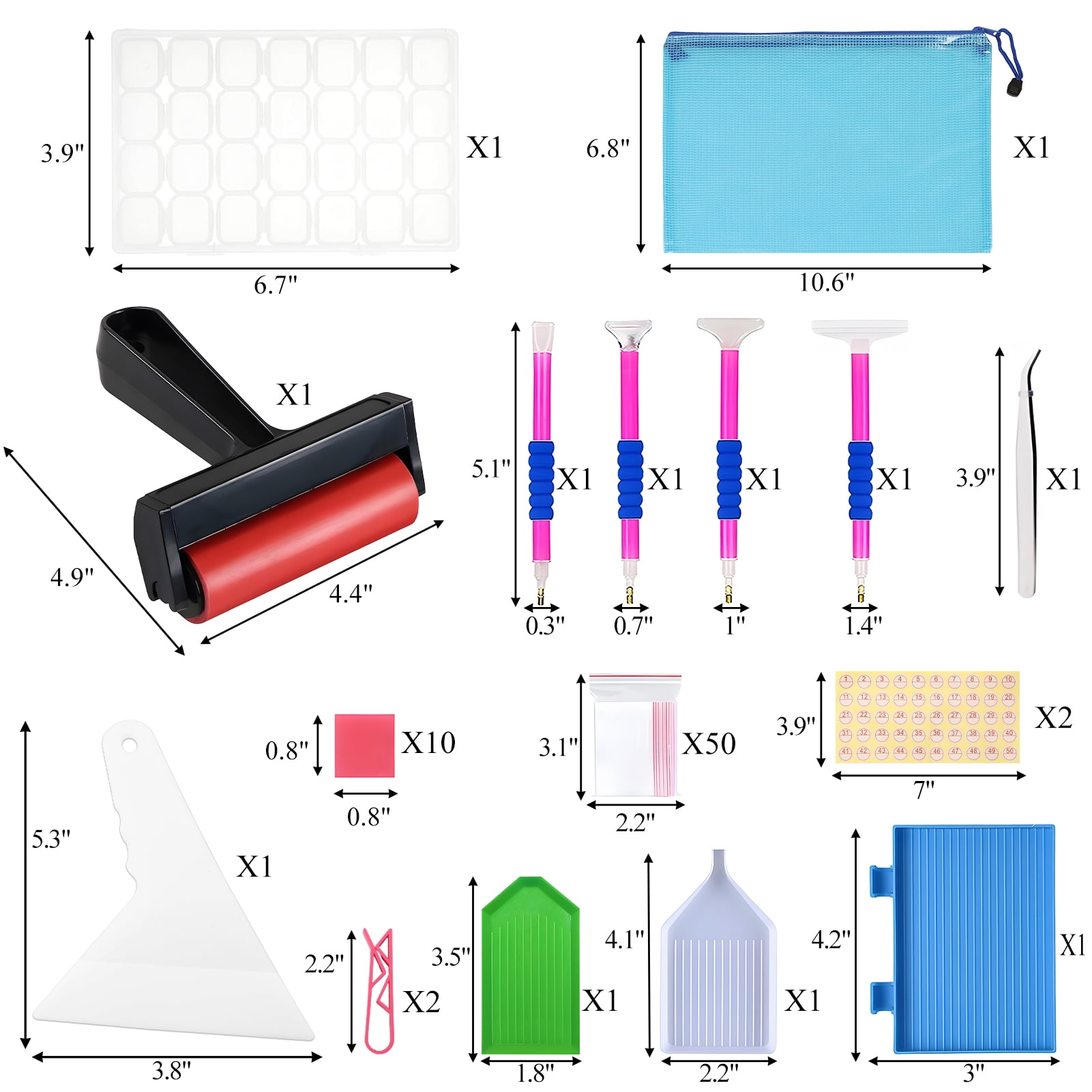 Yalumo 80-Piece Diamond Painting Tool Set with Storage Case (80 Pieces) hid1p - Image 8