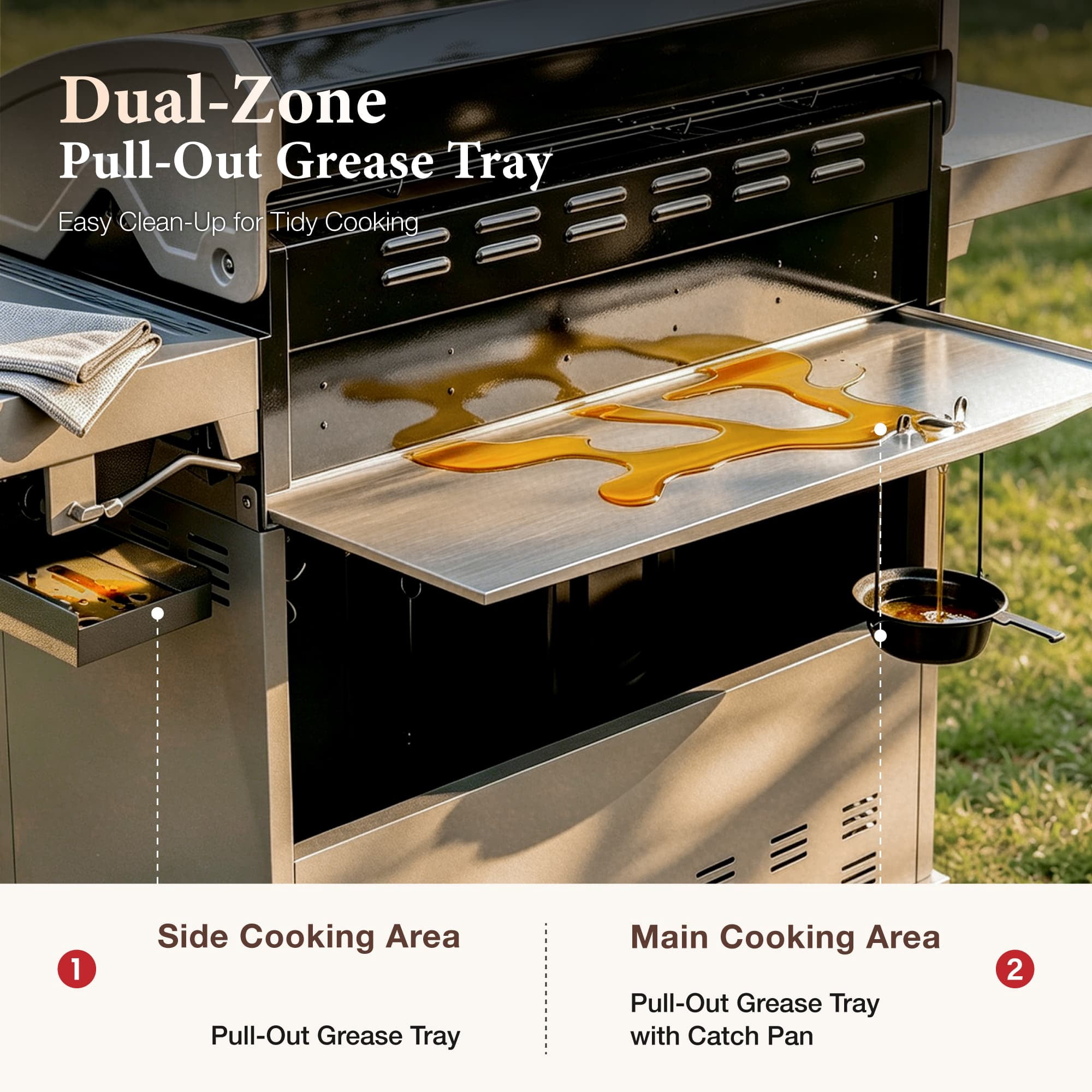 MF Studio 6-Burner Propane Gas Grill with Infrared Side Burner and Griddle Zone (Black, 840 sq.in) w78tr