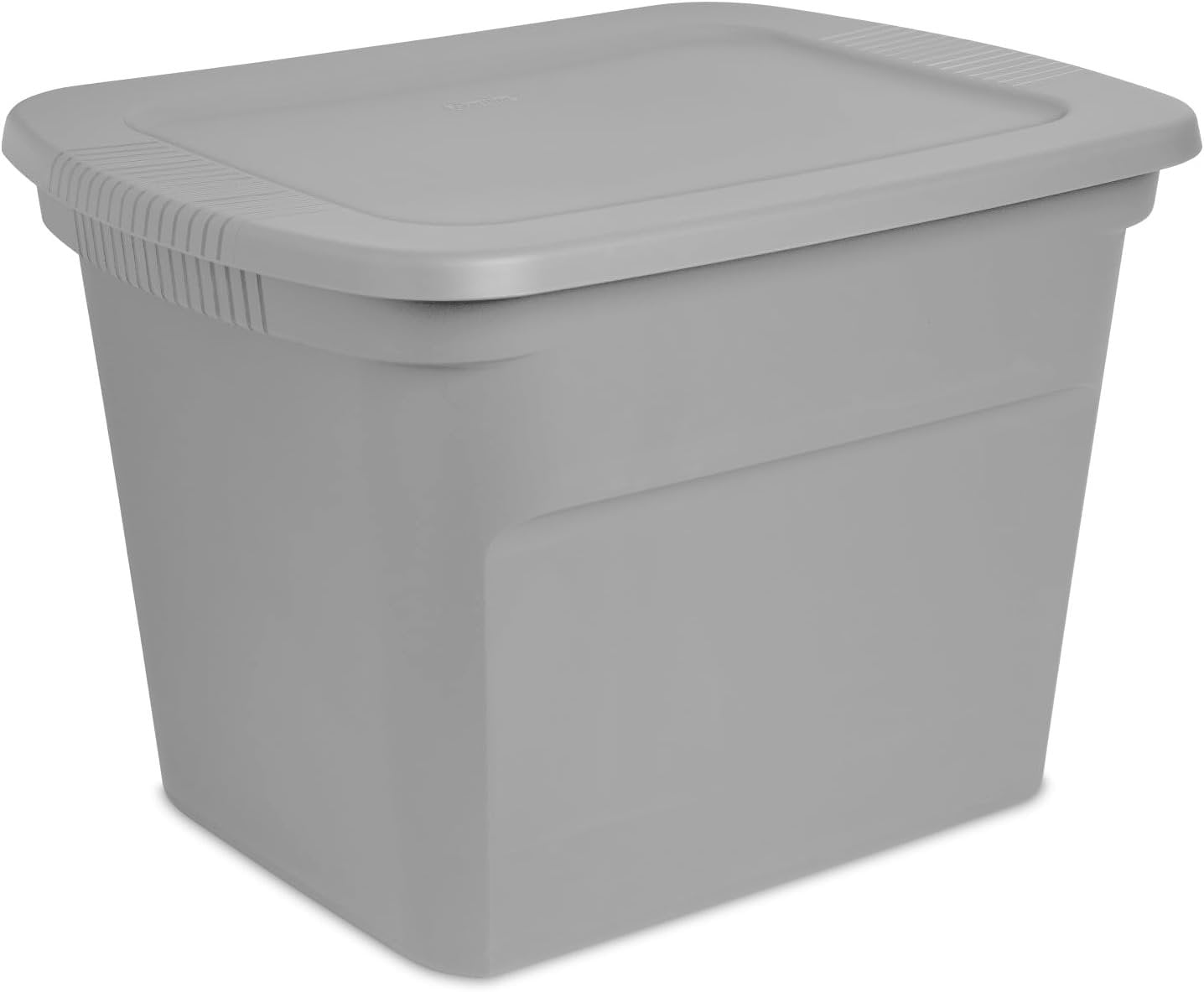 Sterilite 18 Gal Storage Tote, Stackable Plastic Bin with Lid for Closet and Basement Organization (Gray, 8-Pack) 2kns6 - Image 2
