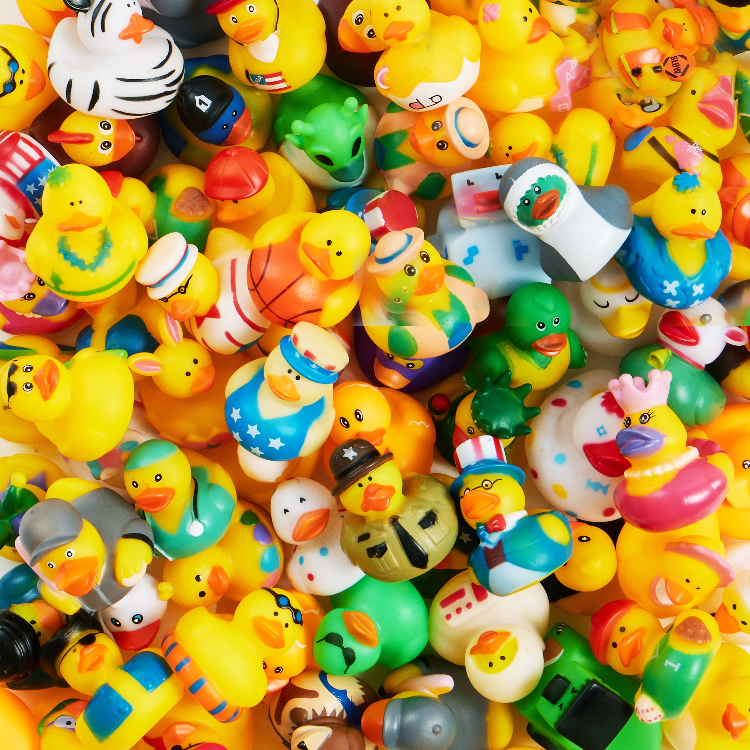 Joyfy Rubber Duck Bath Toys for Kids, Floating Mini Duckies for Party Favors and Pool Play (Assorted Colors, 30 Pack, 2 in) u899s