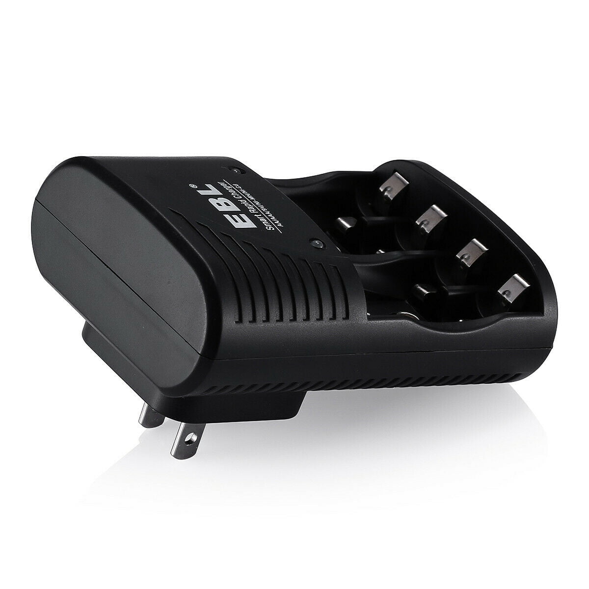EBL Smart Battery Charger for AA AAA 9V NiMH NiCD Rechargeable Batteries (Black, 4-Slot) bvngx