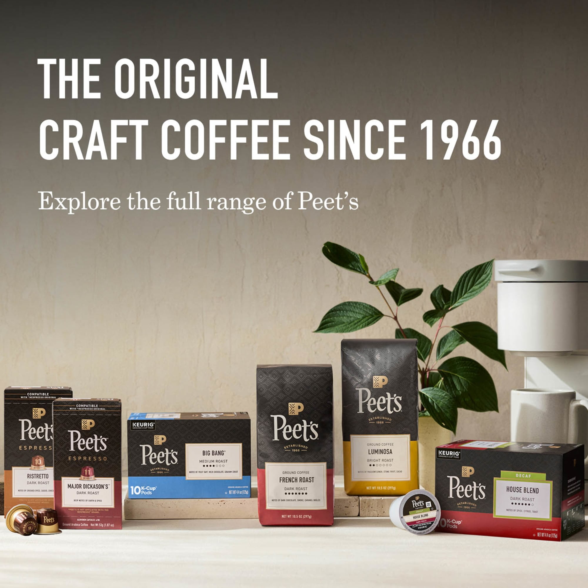 Peet's Coffee Organic French Roast Dark Roast Ground Coffee (18 oz) r0ukb