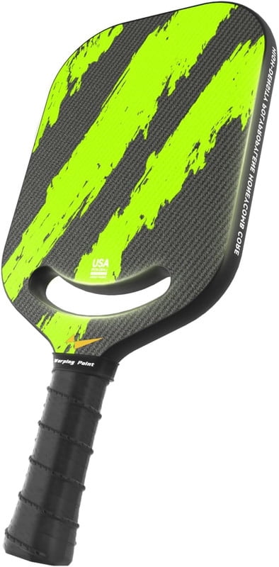 Warping Point Ascent Pickleball Paddle (Green, 4.9 in Handle) w89sn
