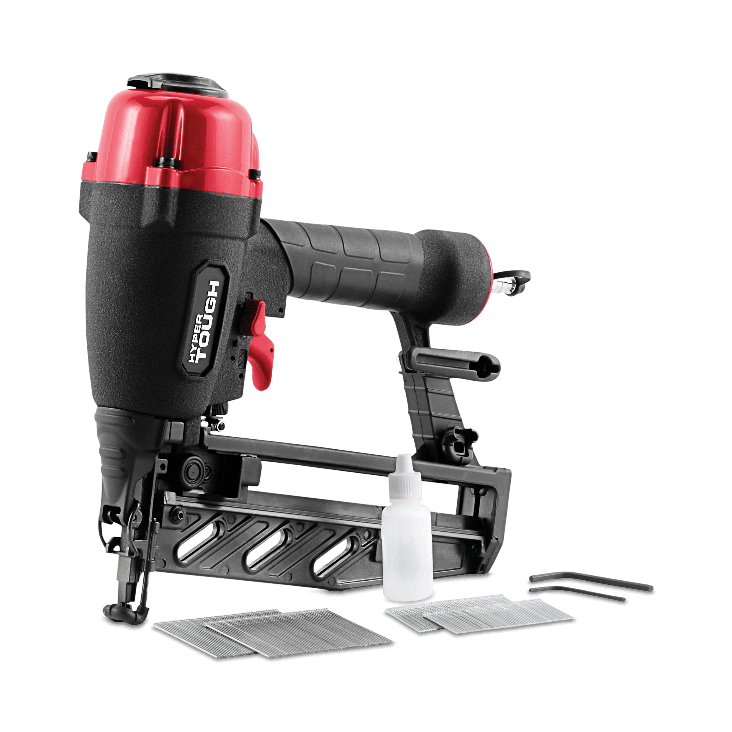 Hyper Tough 16-Gauge Pneumatic Straight Finish Nailer (Black, 2.5 in) b4rtl