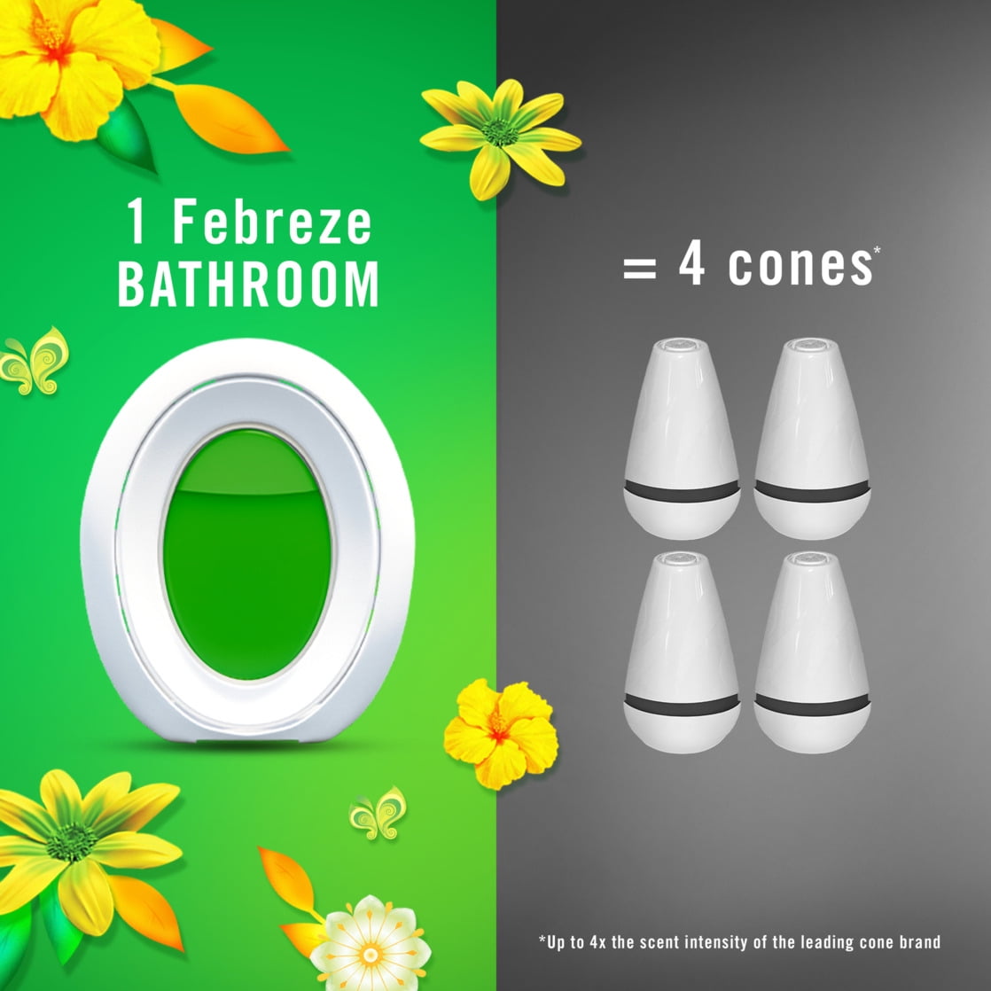 Febreze Odor-Fighting Bathroom Air Freshener, Gain Original Scent (3 Pack) mvkac