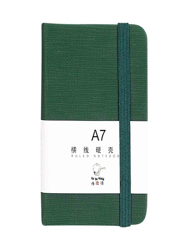 Mouliraty A7 Pocket Notebook Hardcover Journal for Office and Study (Green, 4.1 in x 2.9 in) btsgy