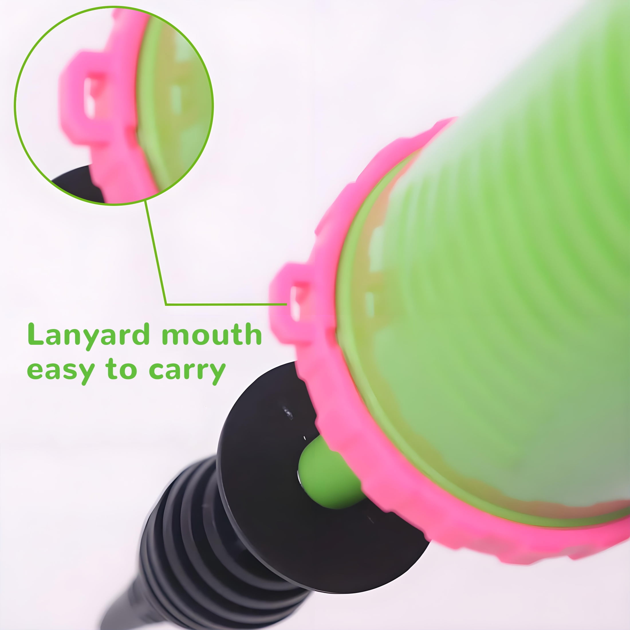 BESTSKY Manual Balloon Pump Dual-Action Hand Inflator for Party Decorations (Green, 12.4 in) pplh2