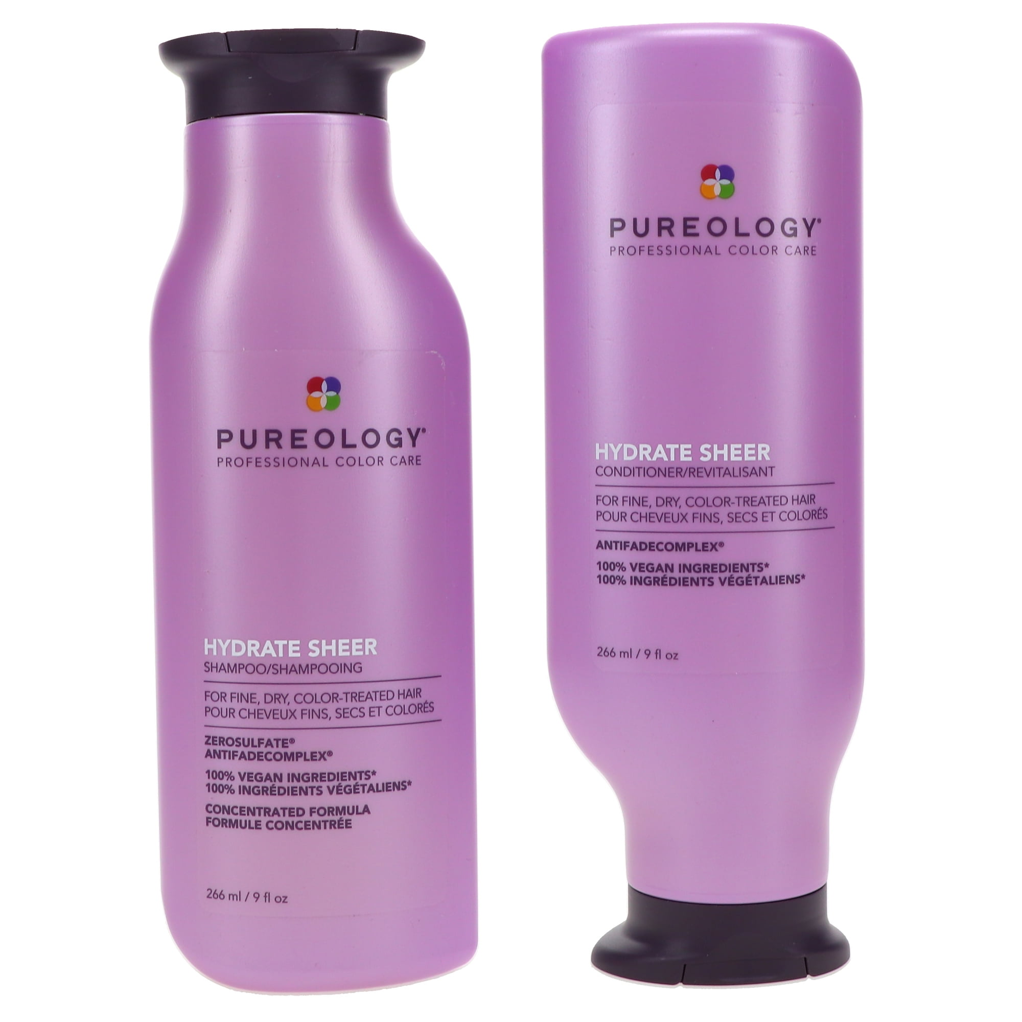 Pureology Hydrate Sheer Shampoo and Conditioner Set for Fine Color-Treated Hair (8.5 oz) cneyt