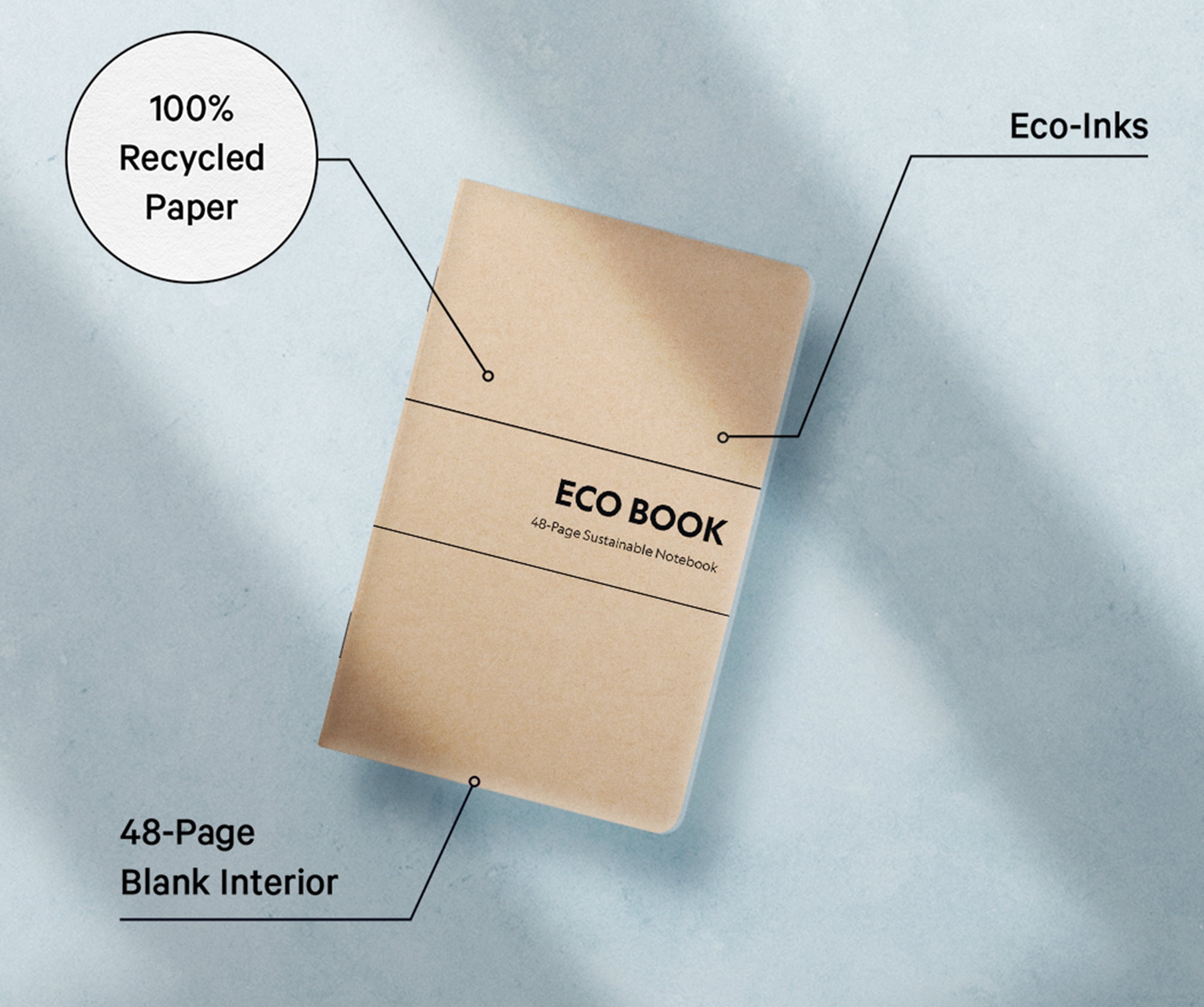 Twigs Paper Eco-Friendly Pocket Notebooks (3.5 x 5.5 in, 3-Pack) dhcx4