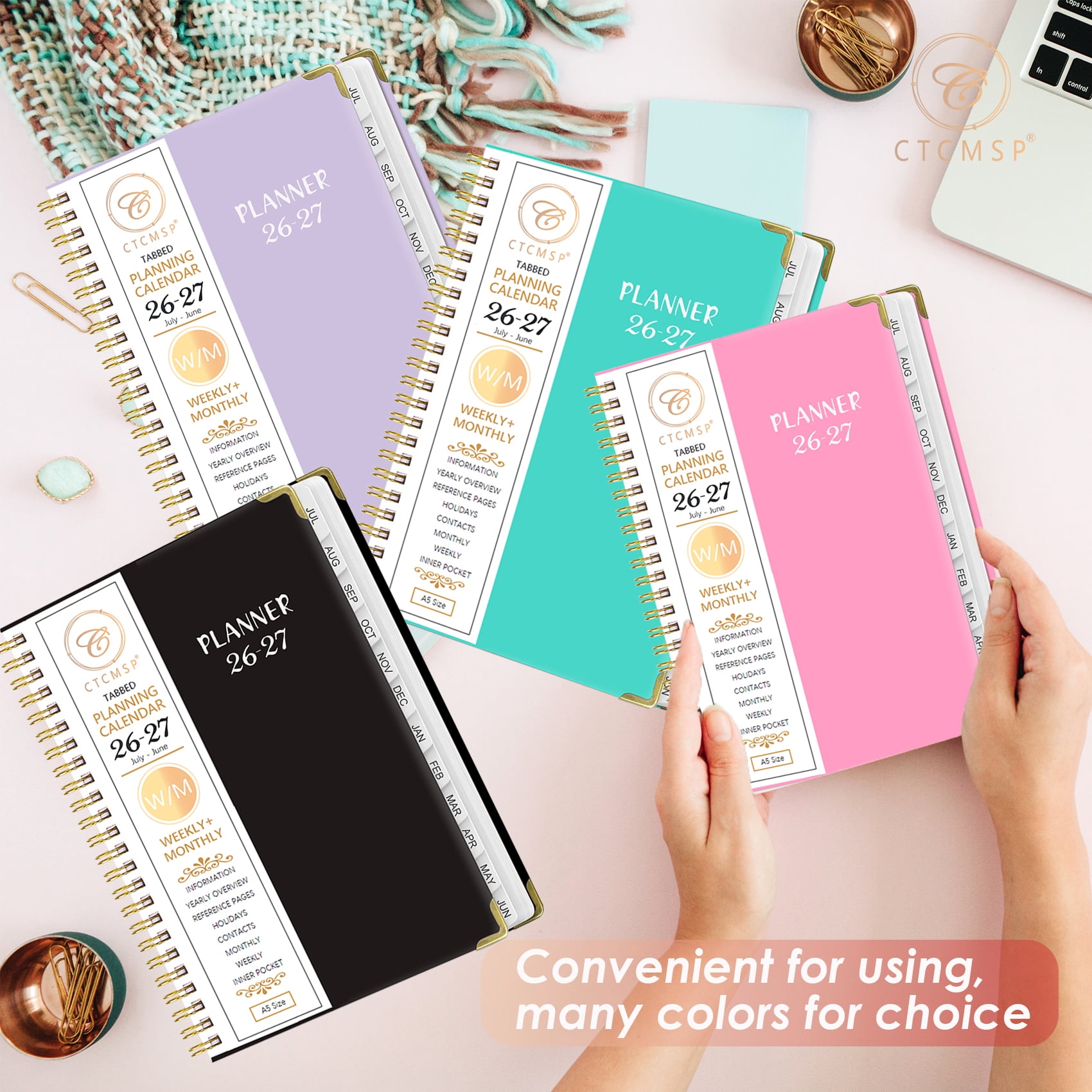 CTCMSP 2026-2027 Academic Planner Weekly and Monthly Organizer with Hardcover and Spiral Binding (Green, 6.3 in x 8.5 in) ecprw