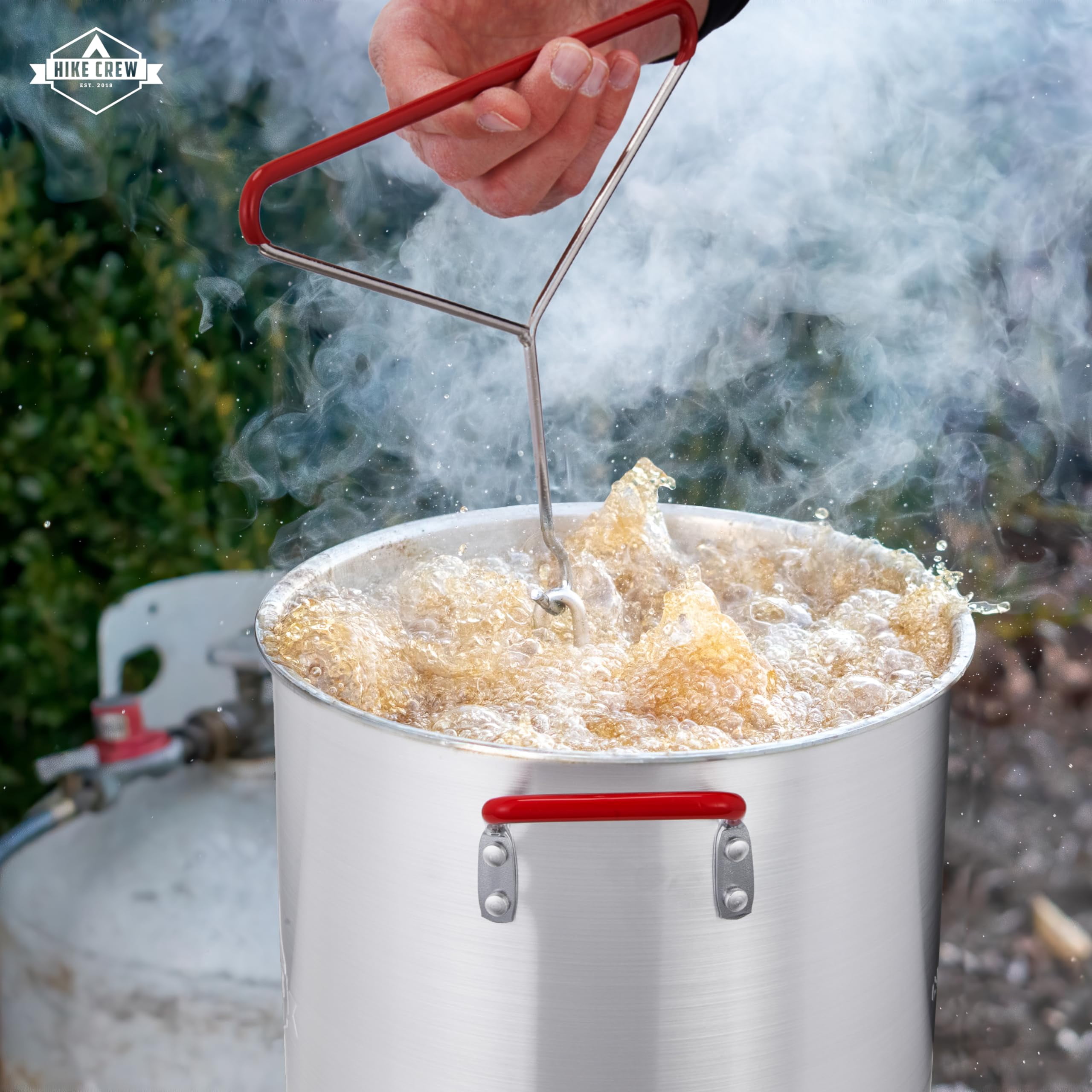 Hike Crew 10-Piece Outdoor Turkey Fryer Kit with 30 qt Boiling Pot and 10 qt Fryer Pot wv55i