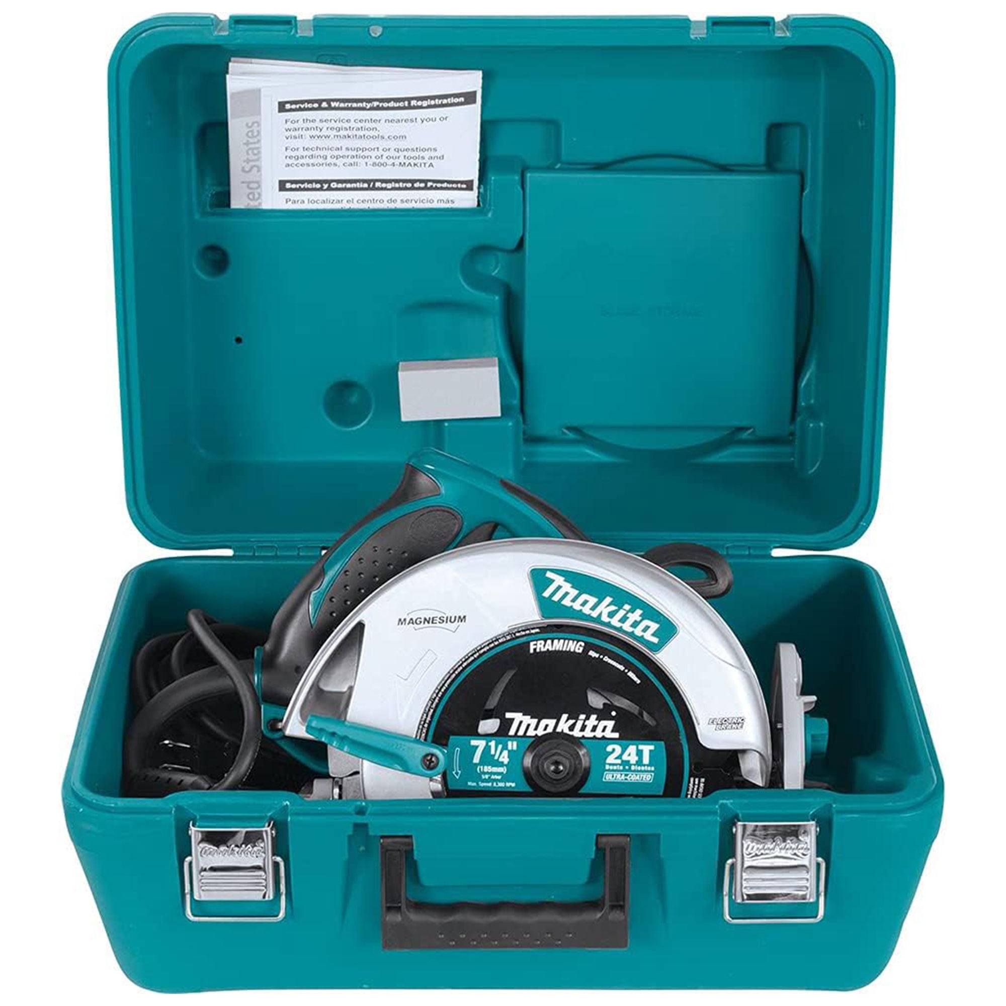 Makita 7-1/4 in Magnesium Circular Saw Heavy-duty Professional Power Tool (Black, 10.6 lb) cg6ld