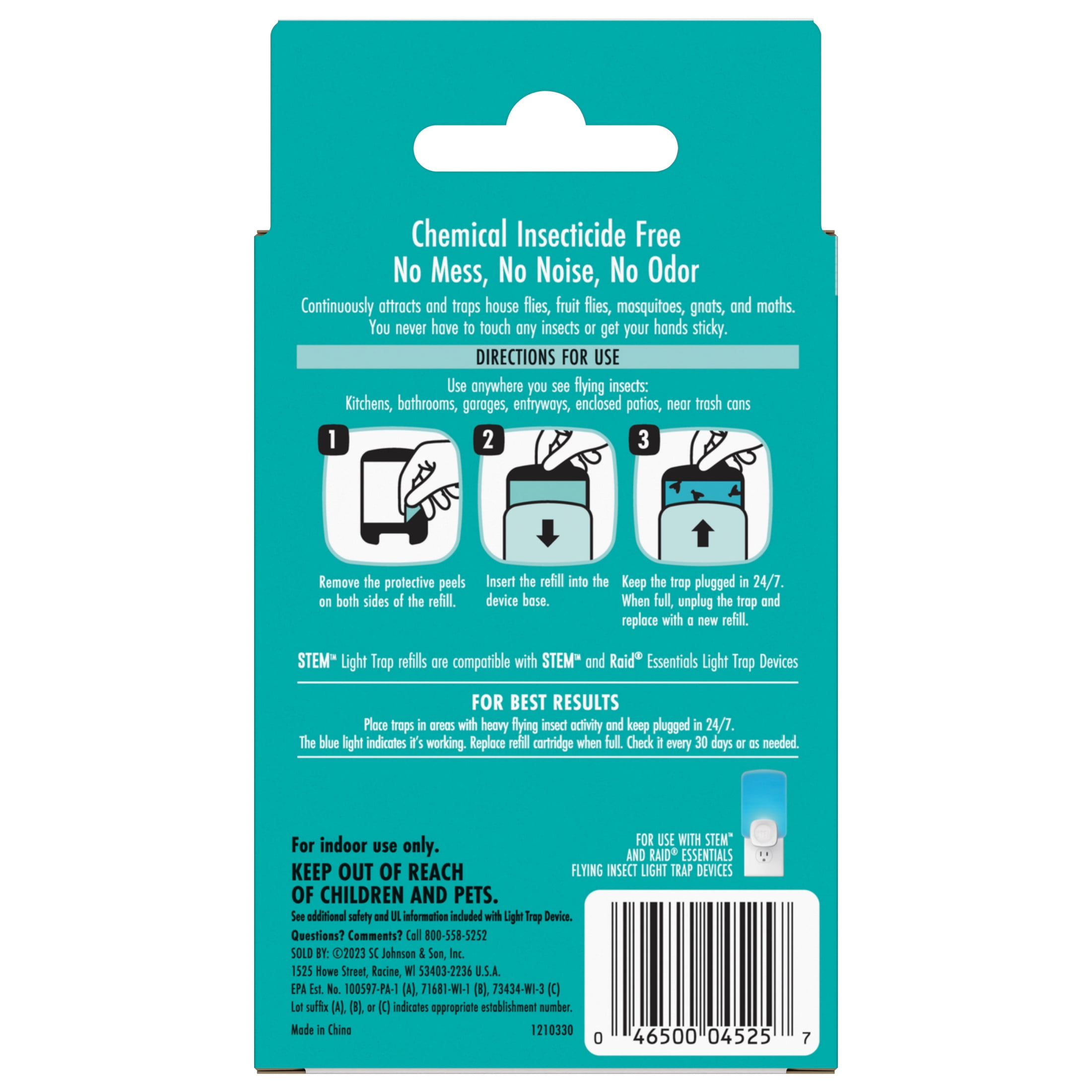 STEM Light Trap Refills for Flying Insect and Fruit Fly Trap (2 Count) 2yjln