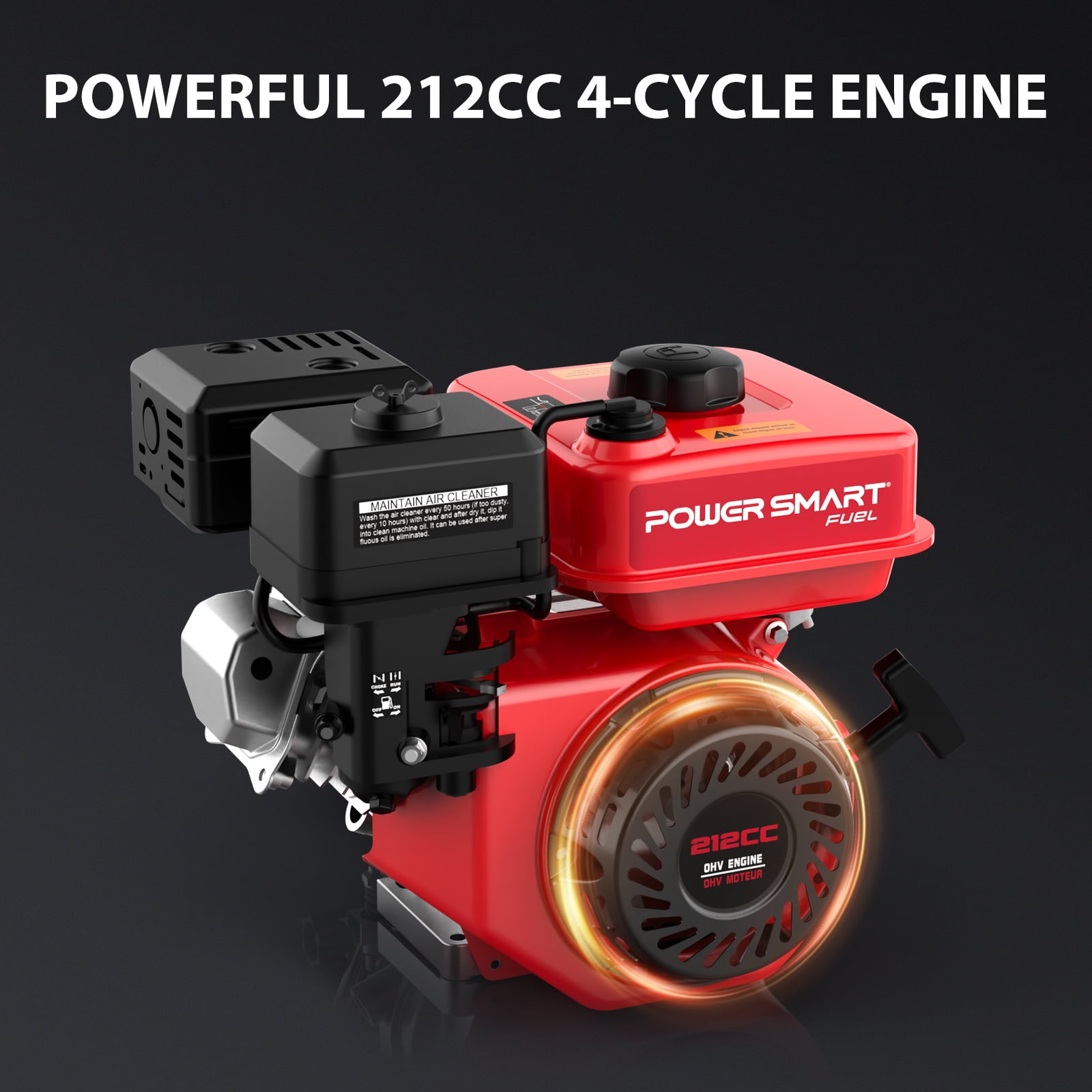 PowerSmart Gas Pressure Washer, 3400 PSI 2.5 GPM Heavy-Duty Cleaning Machine (212cc, 10 in Wheels) 5a8u7