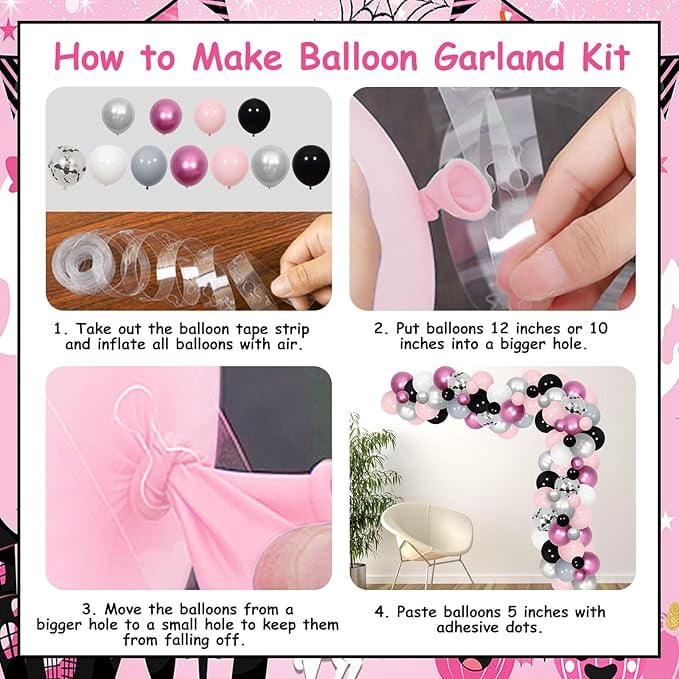 Generic Halloween Baby Shower Decoration Set, A Little Boo Is Almost Due Party Supplies with Balloons and Backdrop (Pink, 115 Piece Set) hzk1g