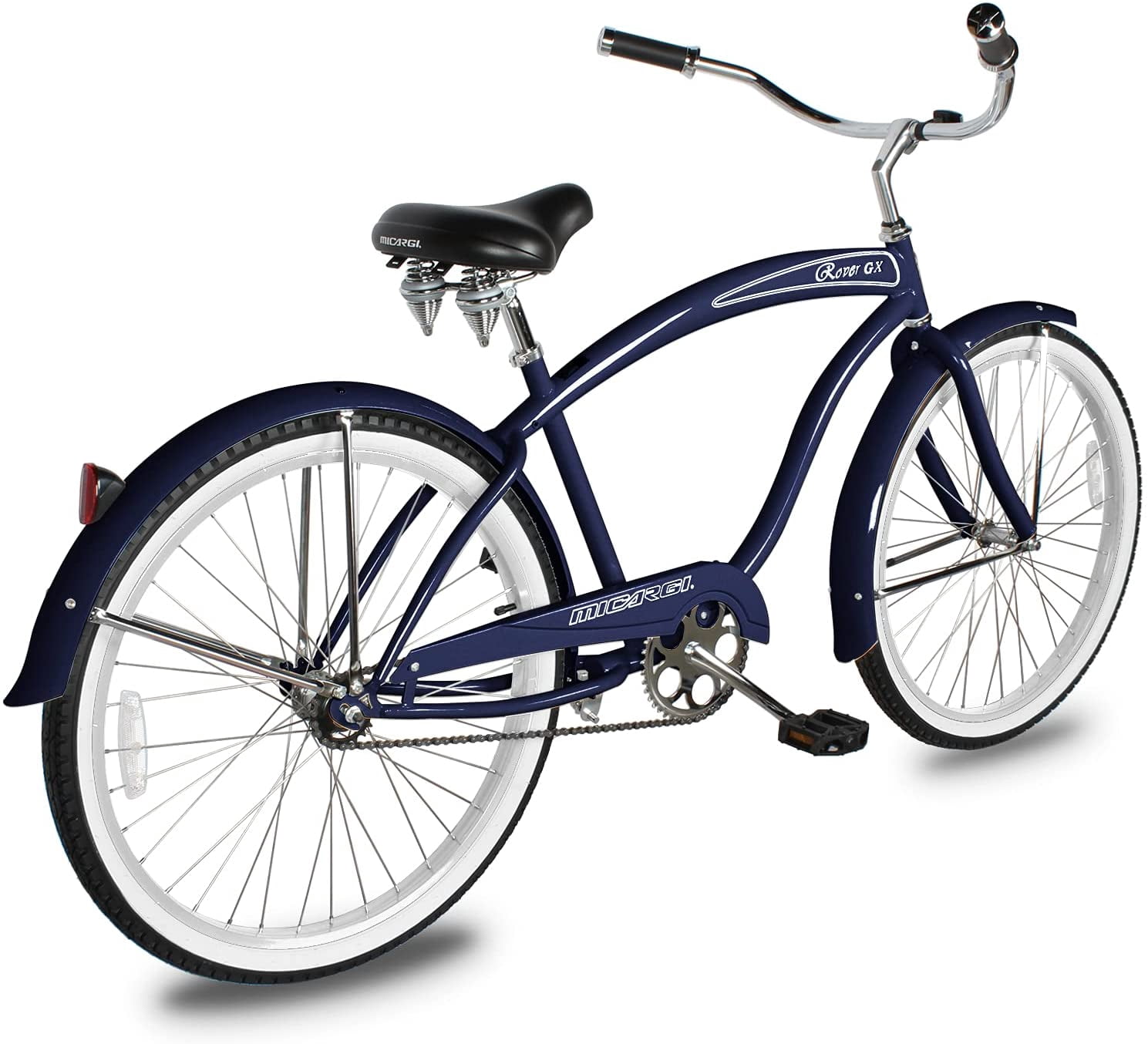 Micargi Rover GX Beach Cruiser Bike Single Speed (Navy Blue, 26 in) m7lyc