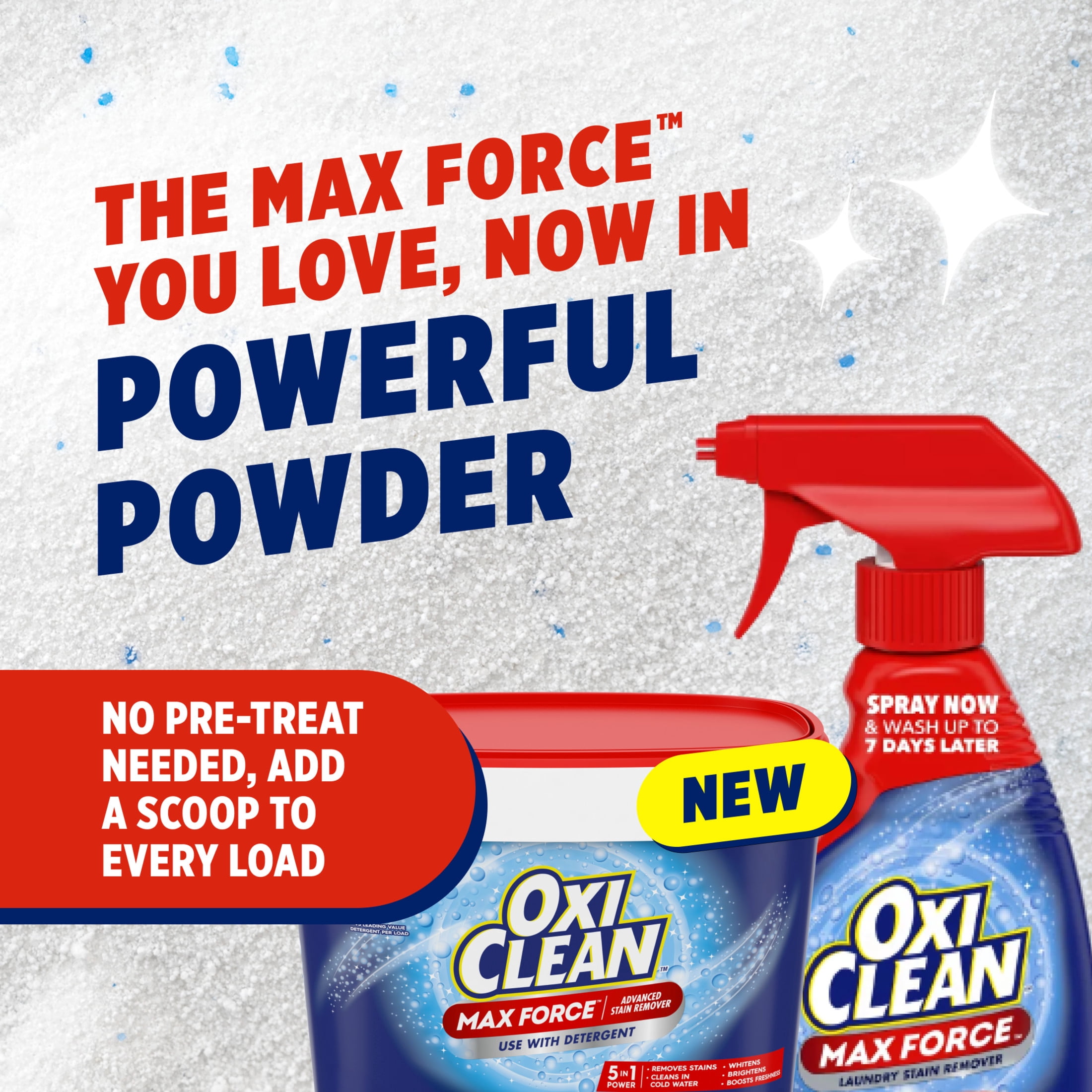 OxiClean Max Force Advanced Stain Remover Powder, Color-Safe Laundry Additive (3 lb) sgvxf