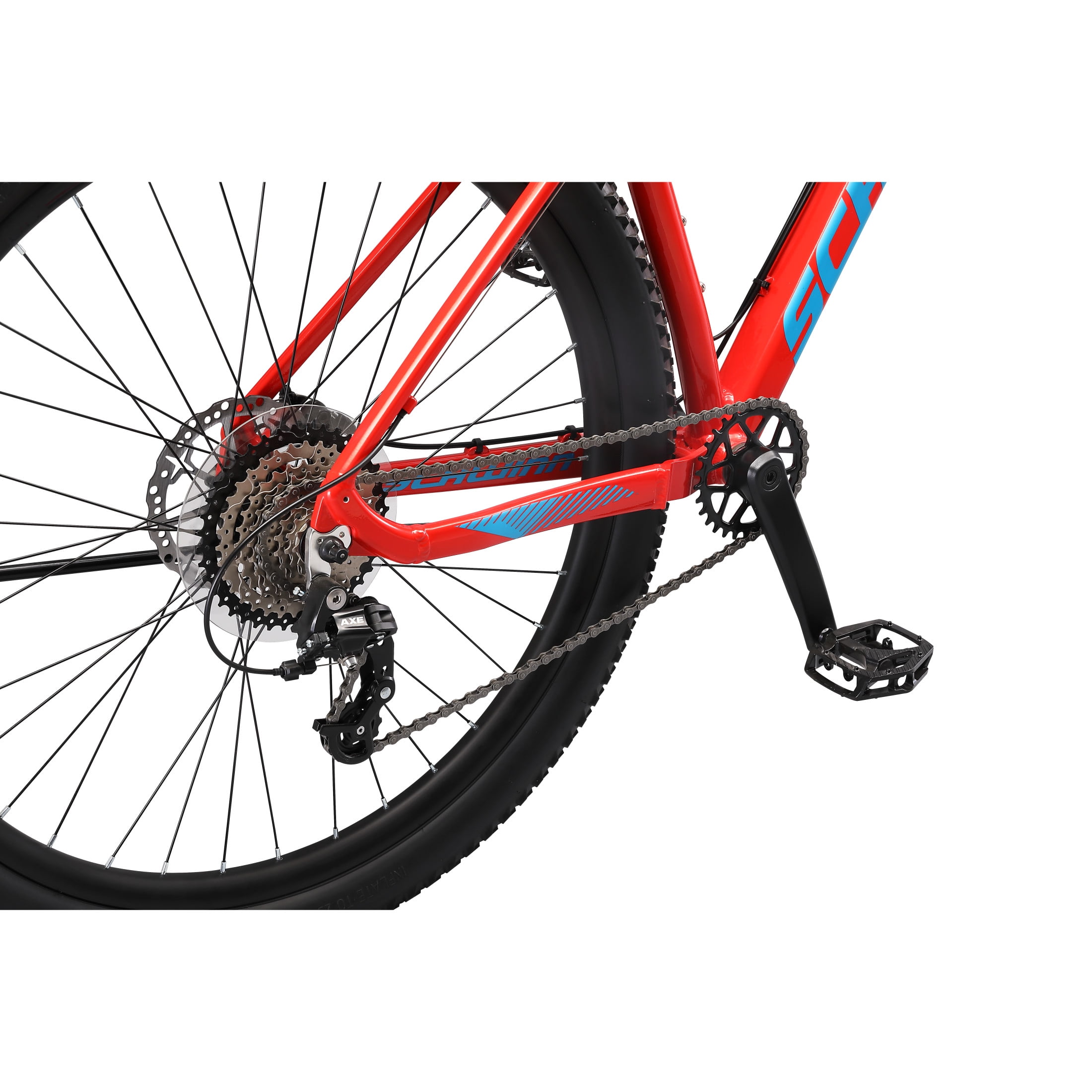 Schwinn Axum DP Mountain Bike, Durable Aluminum Frame, 29 in Wheels, 8 Speeds (Red, 19 in Frame) zgxuw