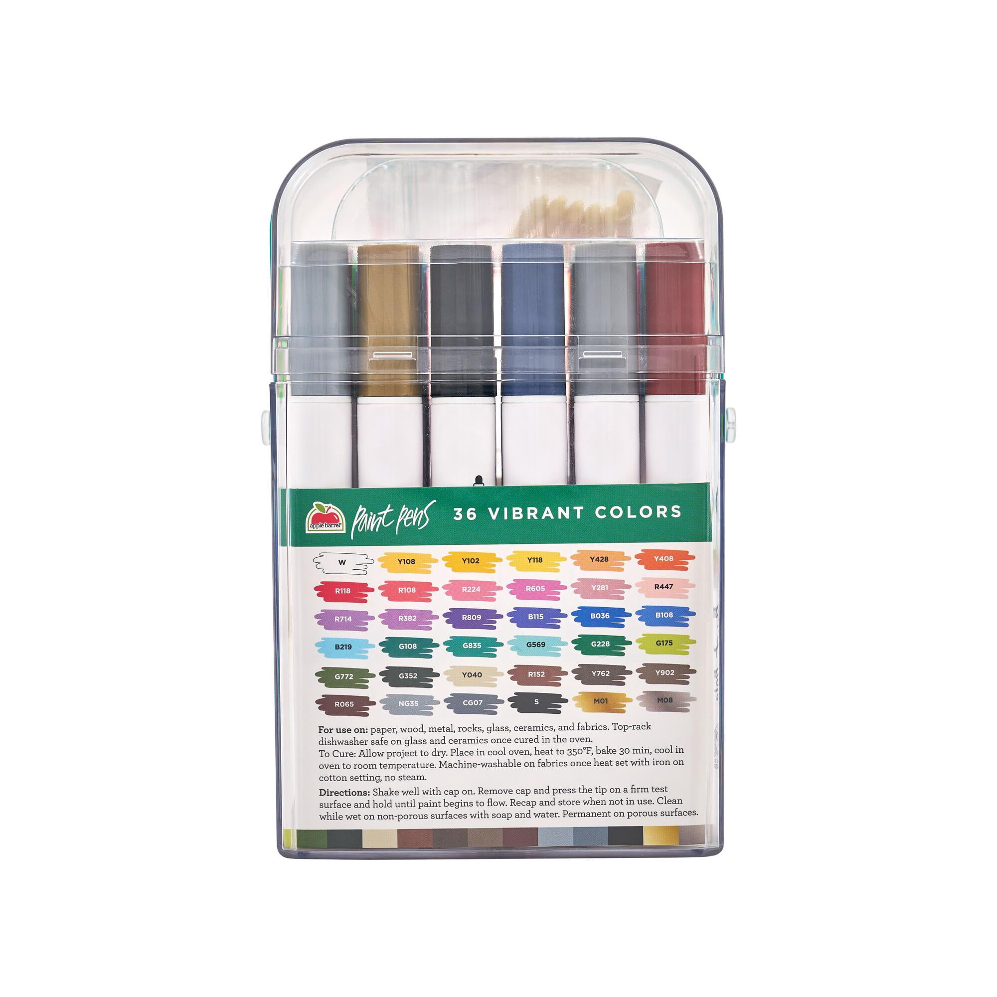Apple Barrel Multi-Surface Paint Pens Deluxe Studio Set, Medium Tip (36 Count) iv4b6