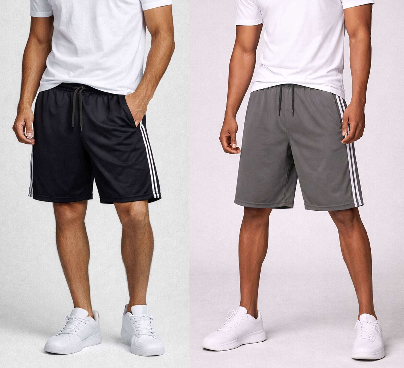 ASUDESIRE Men's Athletic Shorts with Pockets Quick Dry Workout Gym Basketball Activewear (Black, 5 Pack, 8 in Inseam) ix06f