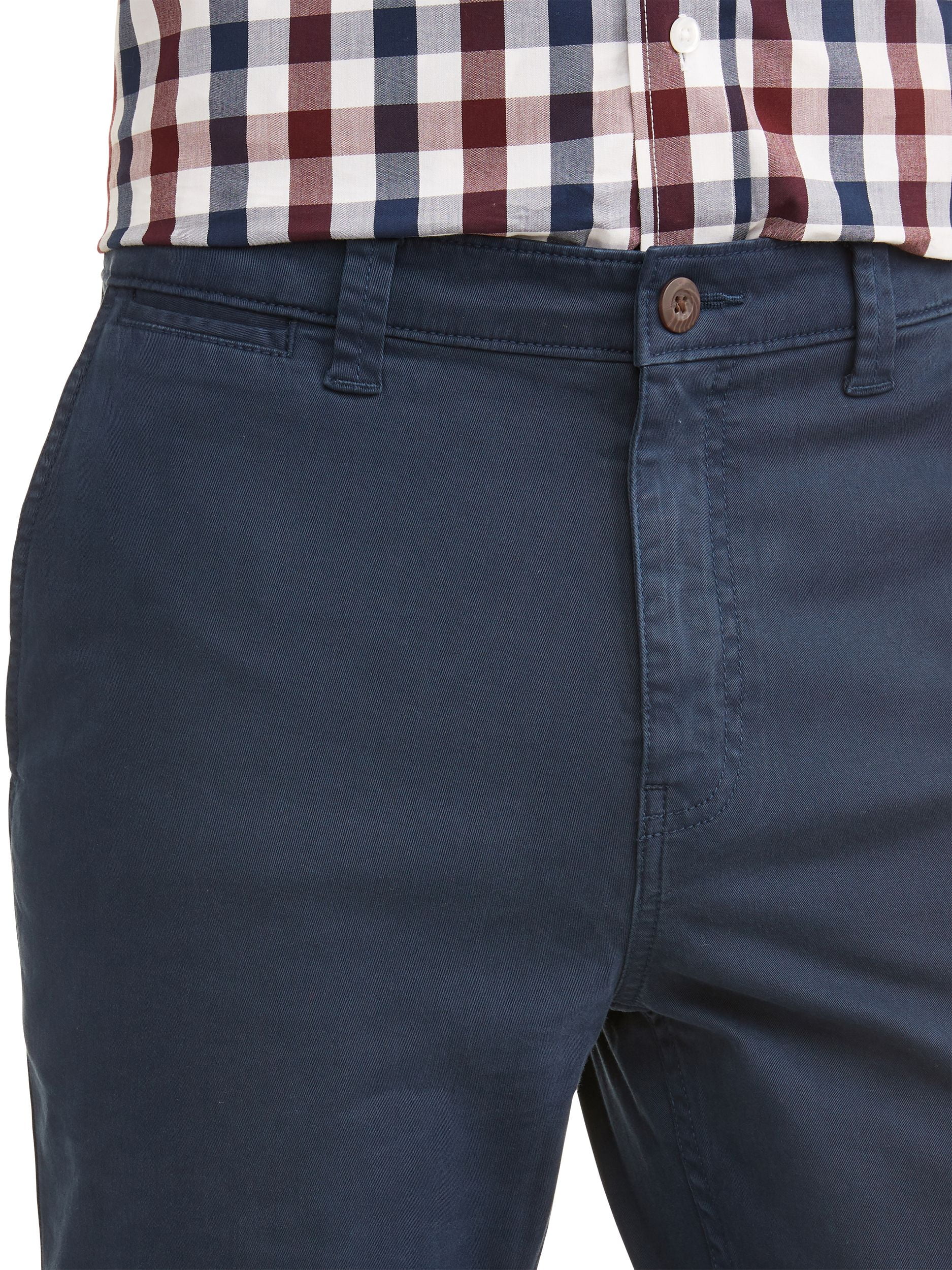 George Men's Slim Fit Chino Pants Stretch Cotton Casual Trousers (Blue, 32x32) d325m