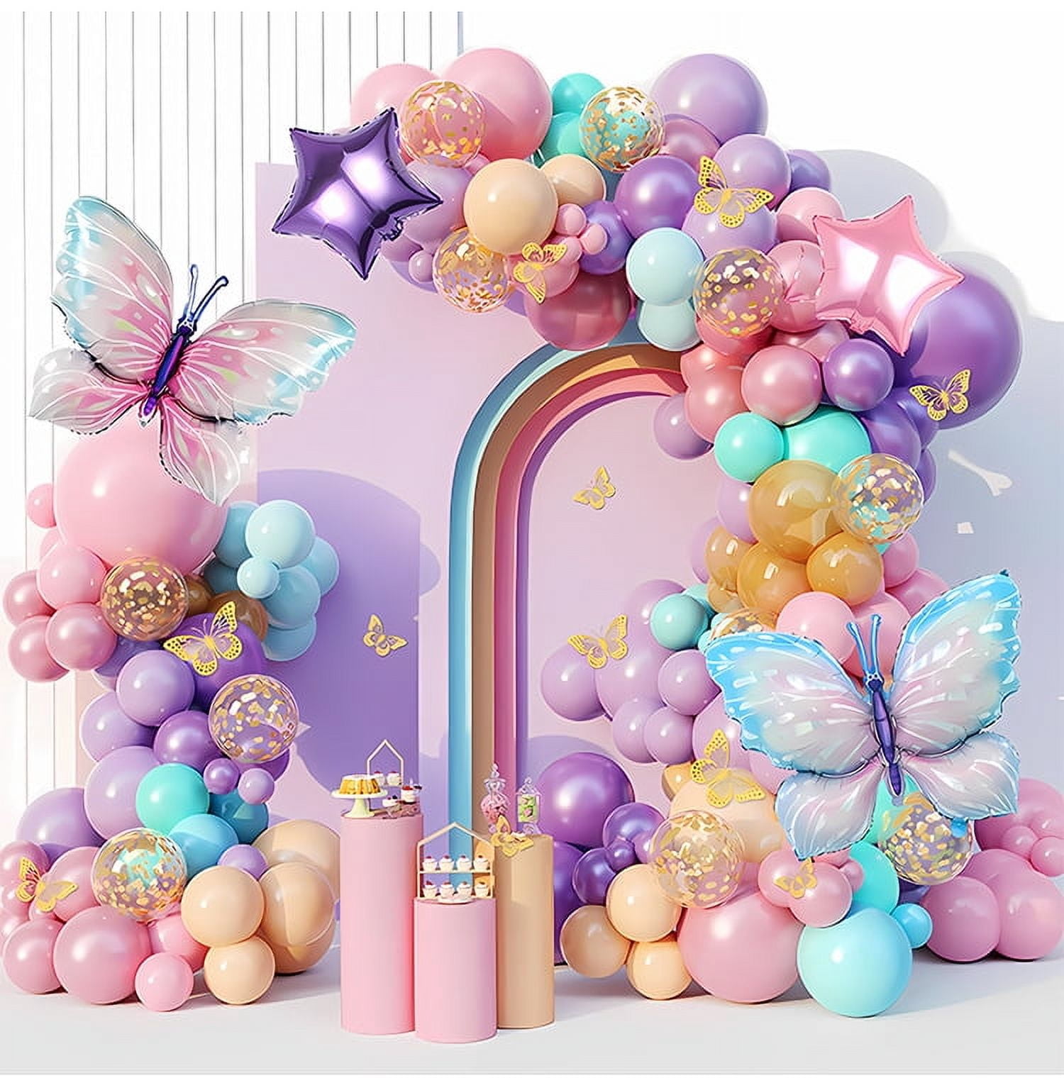 Generic Lavender & Metallic Purple Balloon Garland Arch Kit (165 Pieces) vlpbu