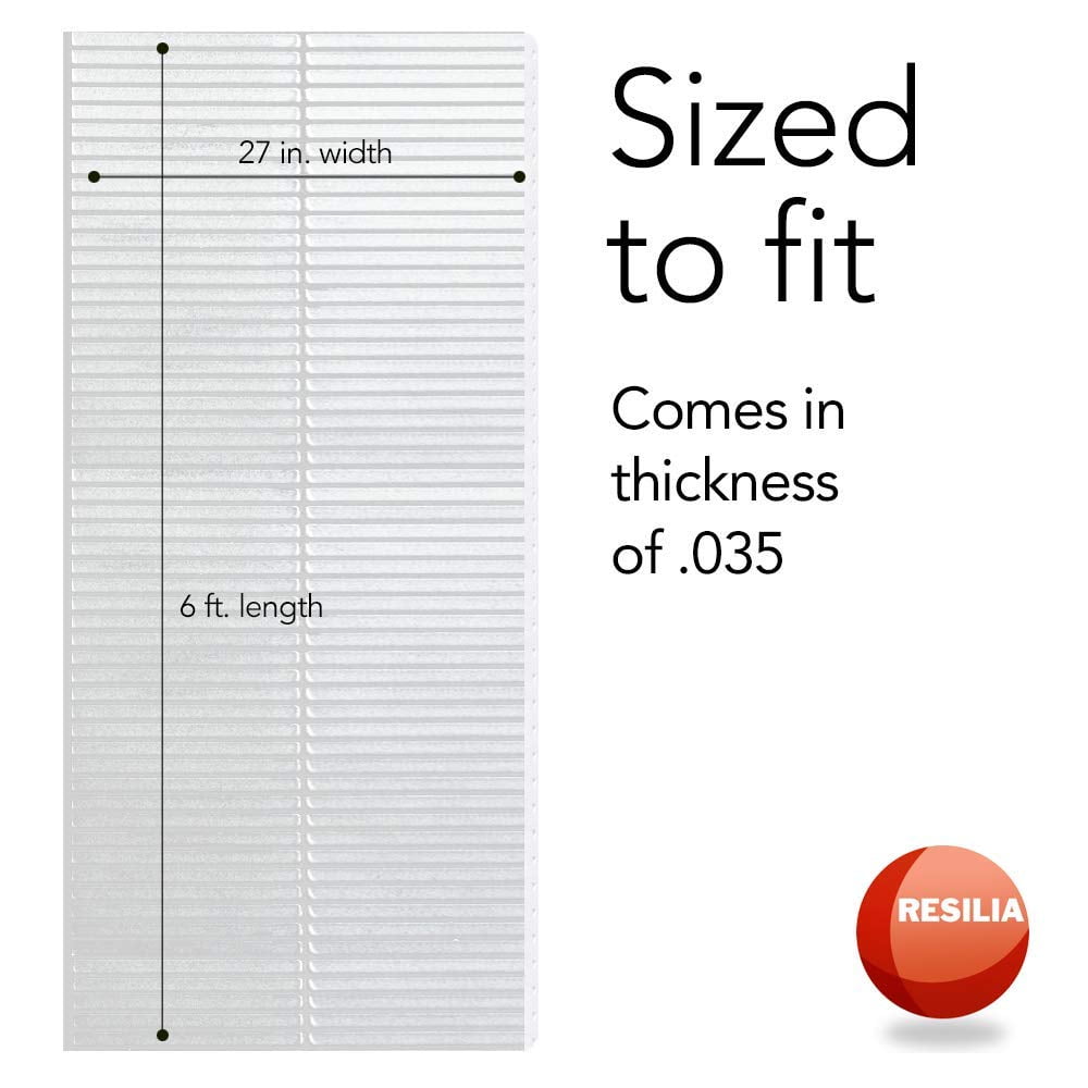 Resilia Clear Vinyl Floor Runner Protector for Hardwood and Tile (Clear, 27 in x 6 ft) 894ni