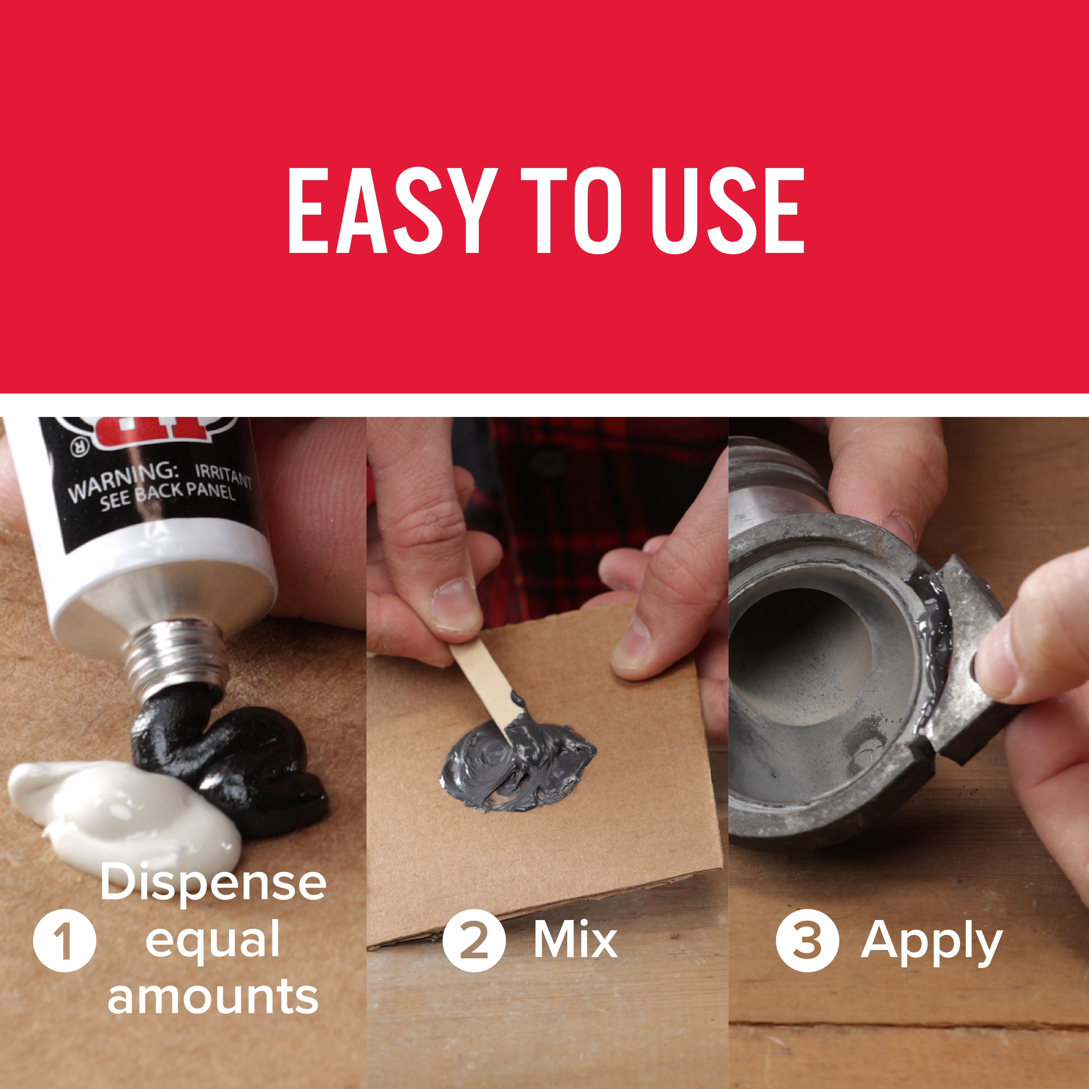 J-B Weld Steel Reinforced Epoxy Adhesive (Dark Grey, 10 oz) q6zax