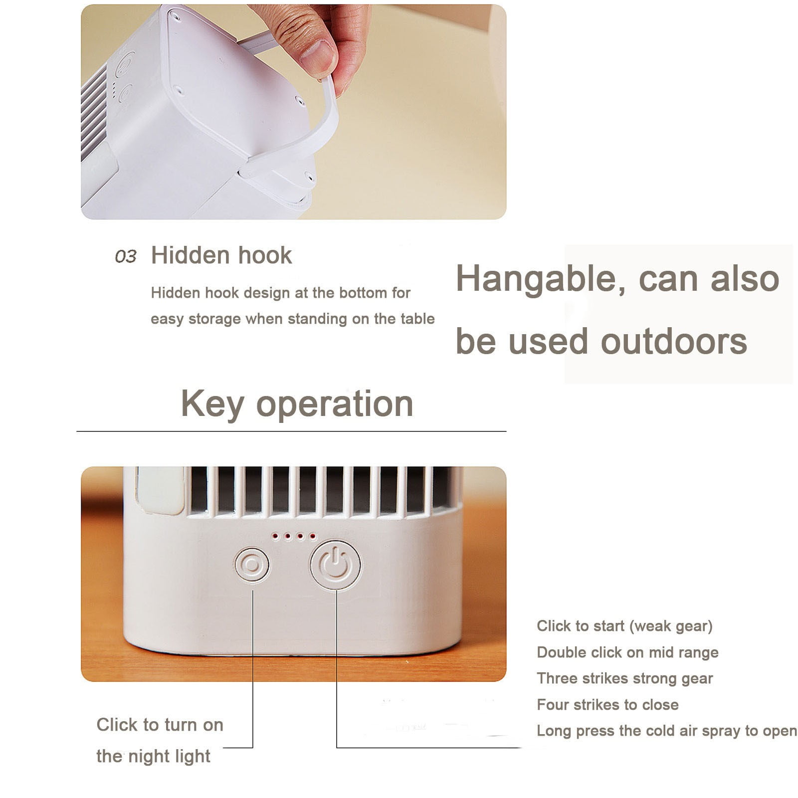 Meigap 8000 BTU Portable Air Conditioner for 250 sq ft Rooms (White) w38m3