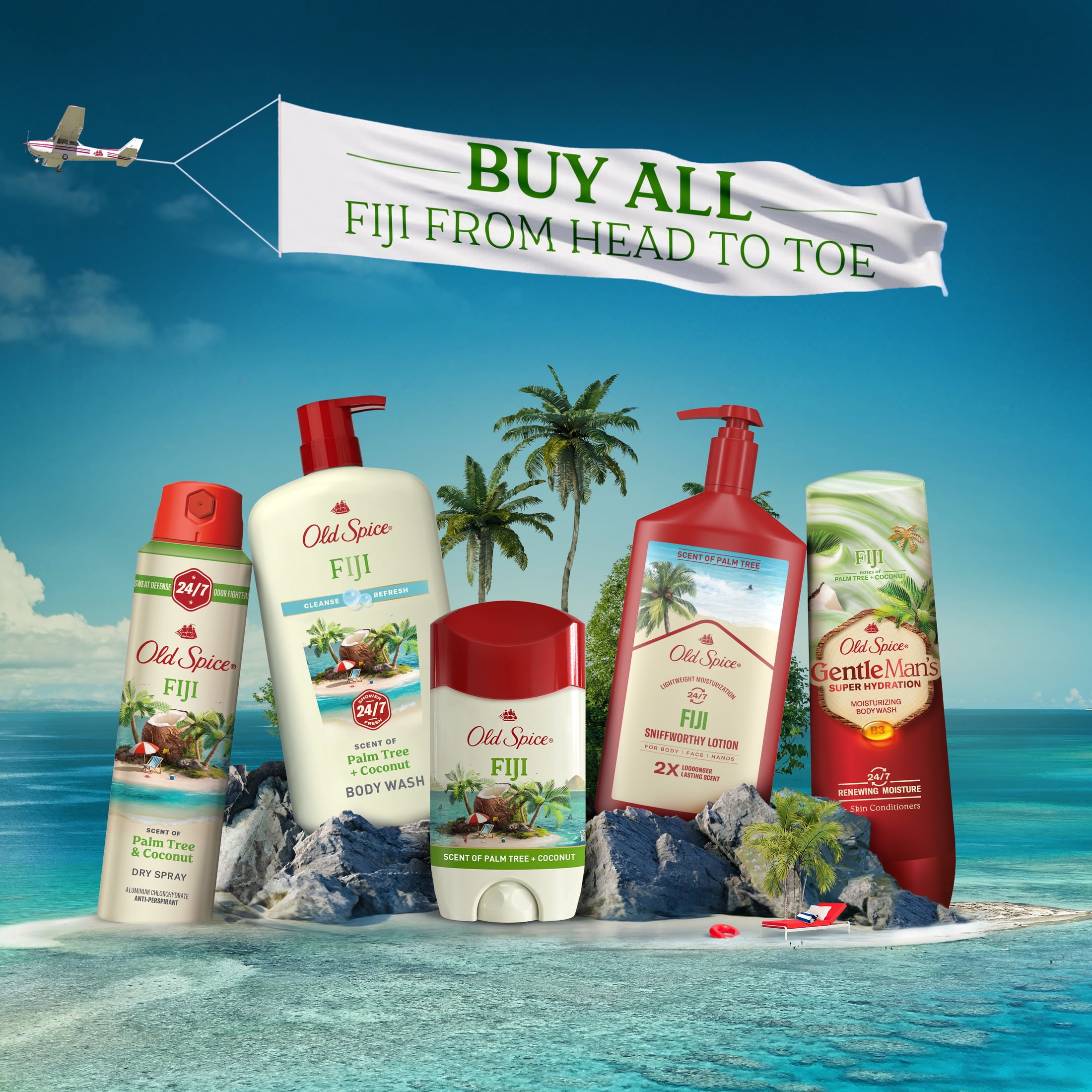 Old Spice Fiji Body Wash for Men, Refreshing Scent with Coconut and Lavender (30 fl oz) syhwx
